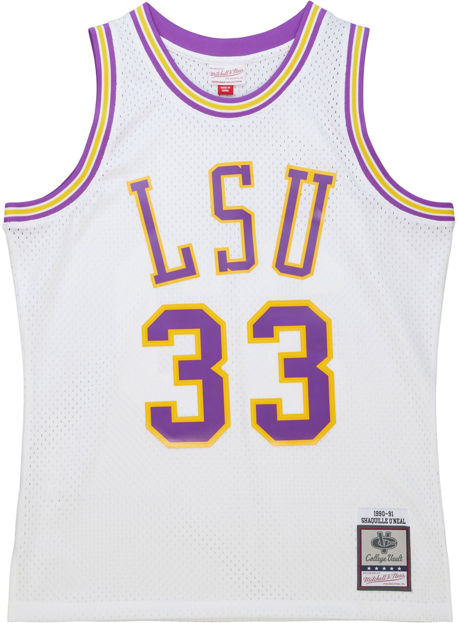 Mitchell & Ness Men's LSU Tigers #6 White Kevin Durant Swingman Home Jersey