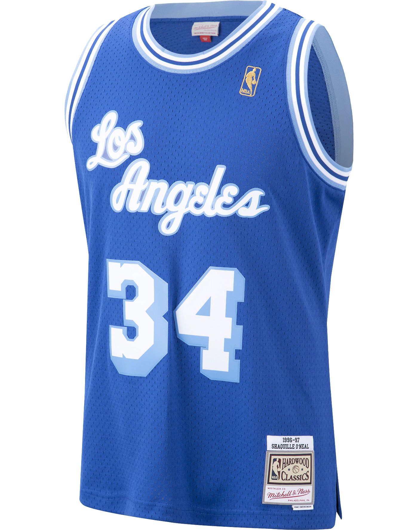 Mitchell Ness Men s Los Angeles Lakers Shaquille O Neal 34 Swingman Blue Jersey Dick s Sporting Goods