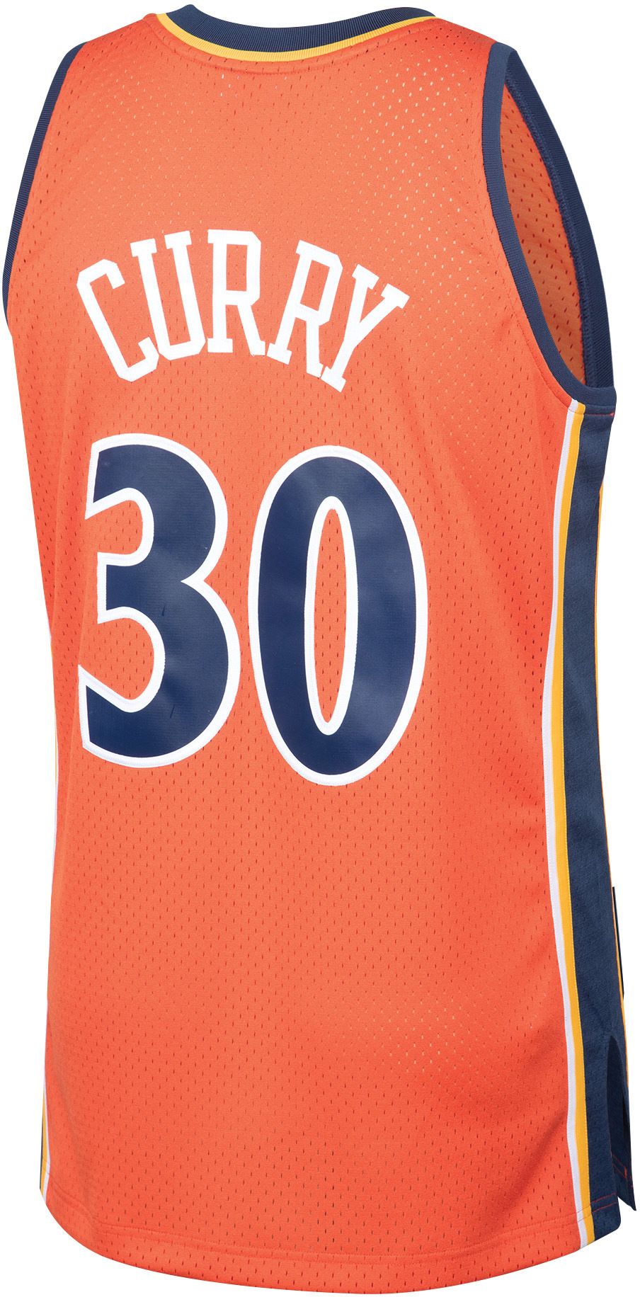 Mitchell & Ness Men's  Golden State Warriors Stephen Curry #30 Orange Hardwood Classics Swingman Jersey product image