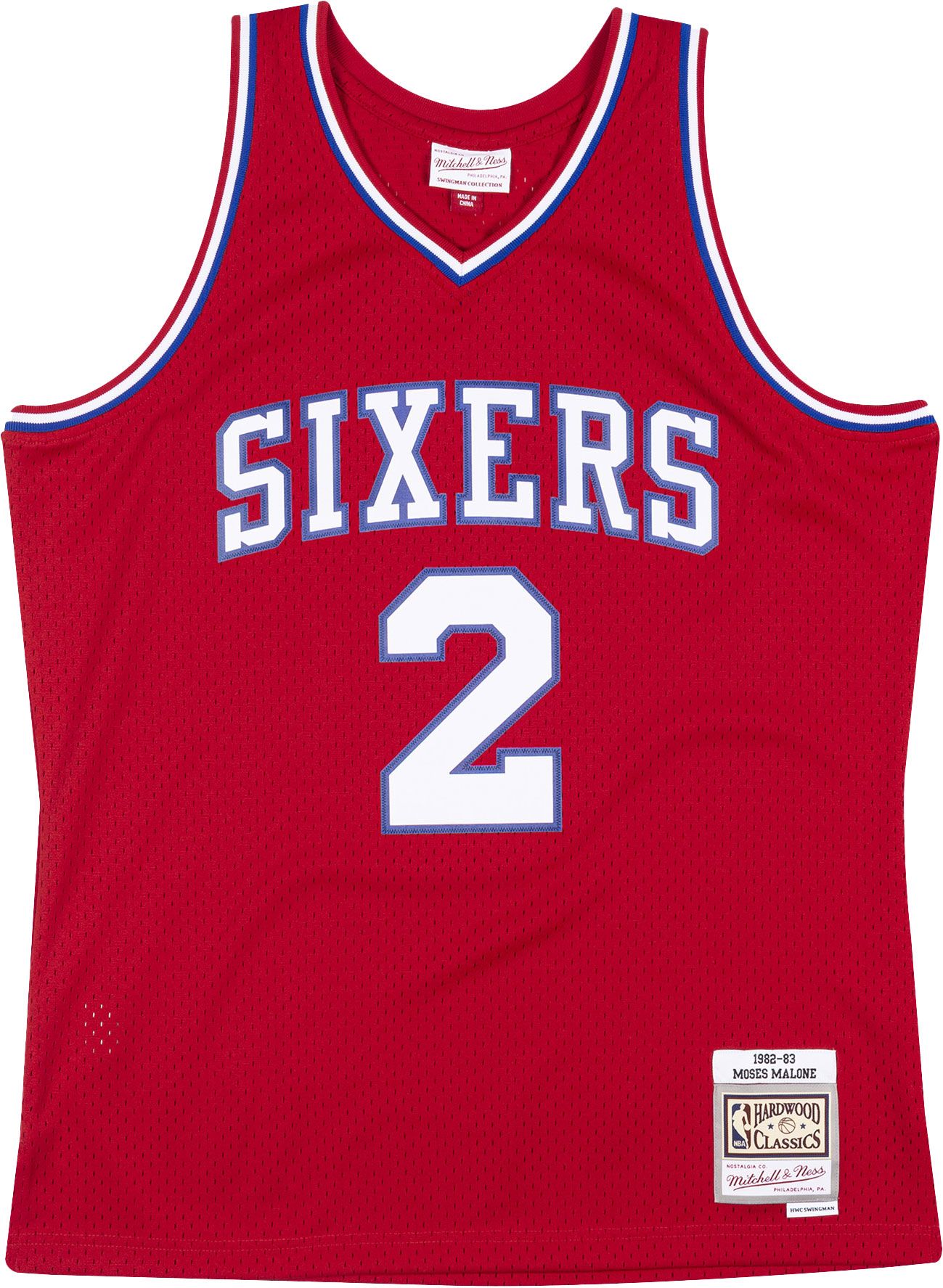 Mitchell & Ness Men's Philadelphia 76ers 1982 Karl Malone #2 Swingman Jersey product image