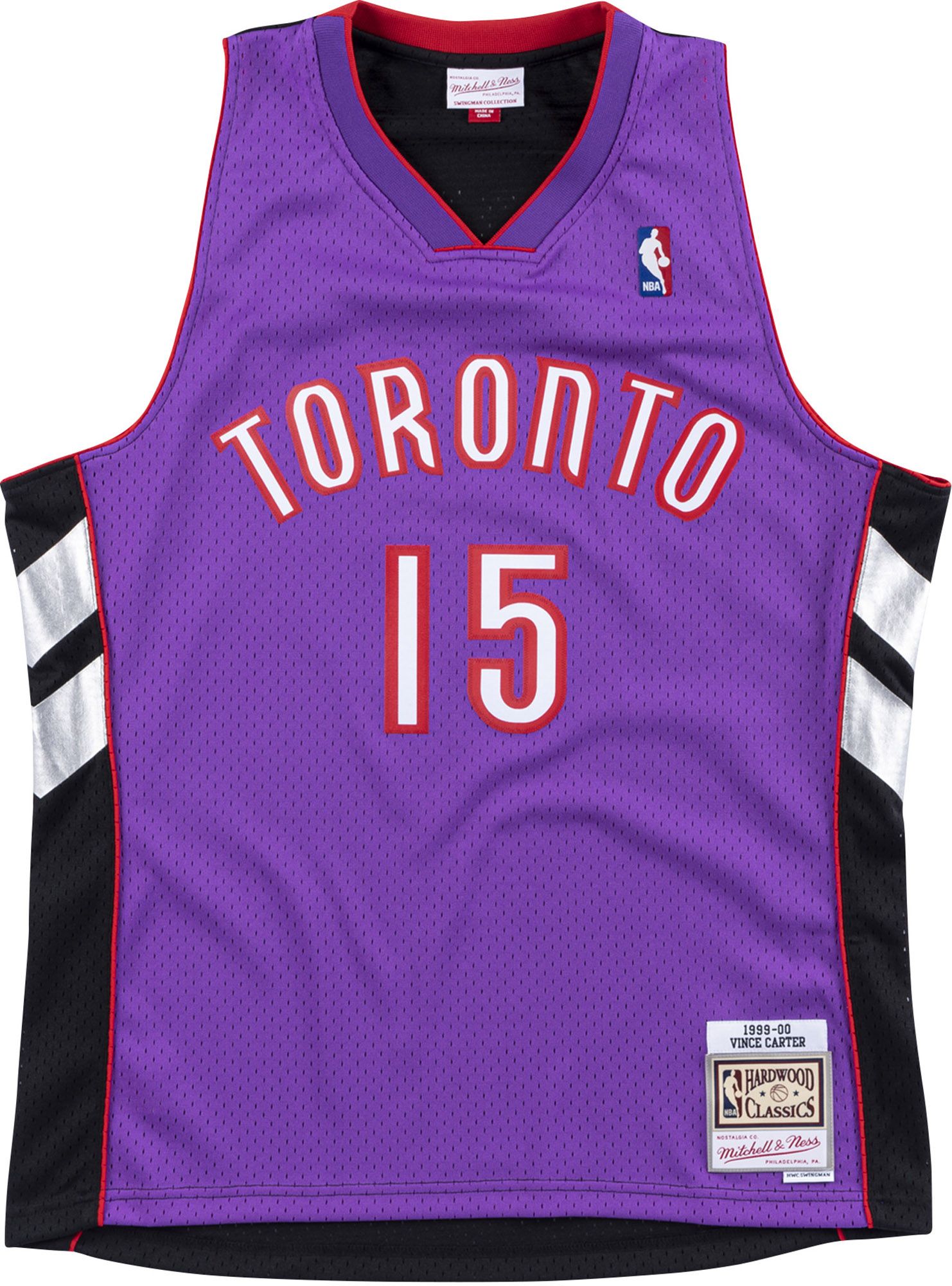 Mitchell & Ness Adult Toronto Raptors Vince Carter #15 Purple HWC Replica 1999 Jersey product image