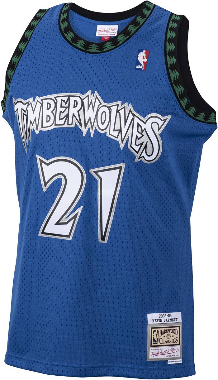 Men's Timberwolves #21 Kevin Garnett Black Jersey Throwback
