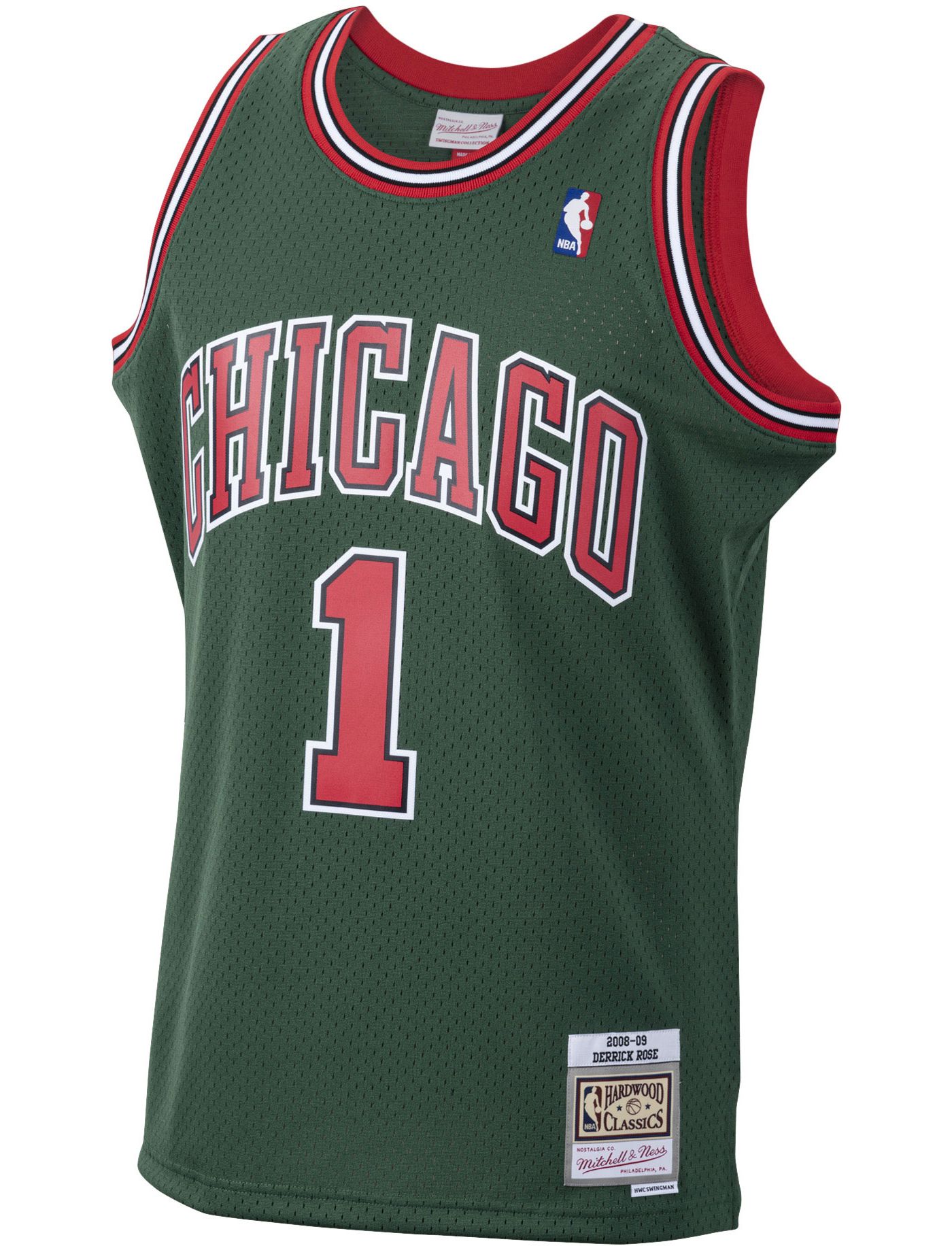 Mitchell Ness Men s 2008 Chicago Bulls Derrick Rose 1 Green Hardwood Classics Swingman Jersey Dick s Sporting Goods