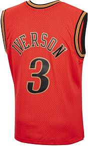 M & N NBA HARDWOOD CLASSIC ALLEN IVERSON #3 LT RED