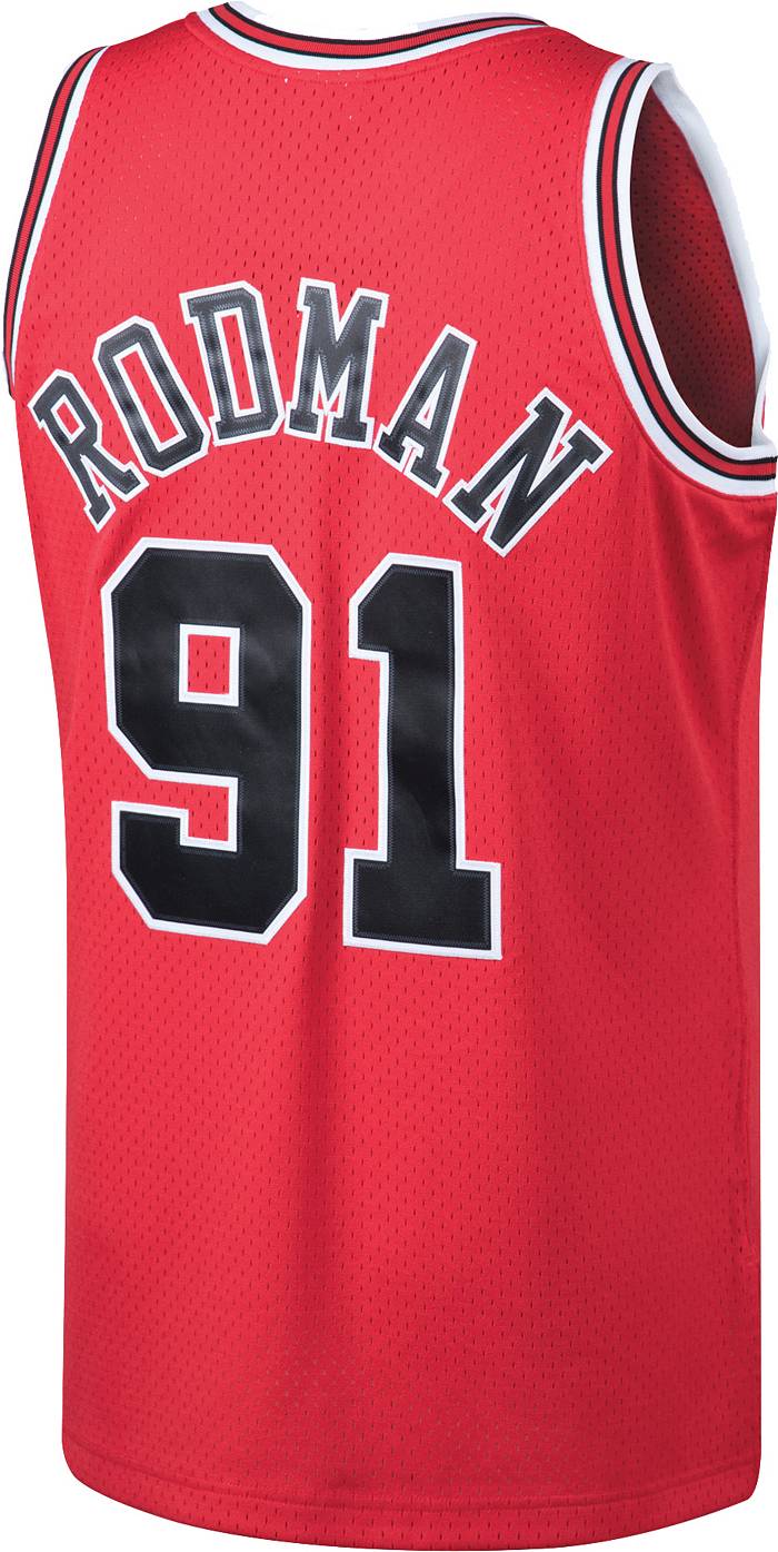 Mitchell & Ness Men's Chicago Bulls Dennis Rodman #91 Swingman