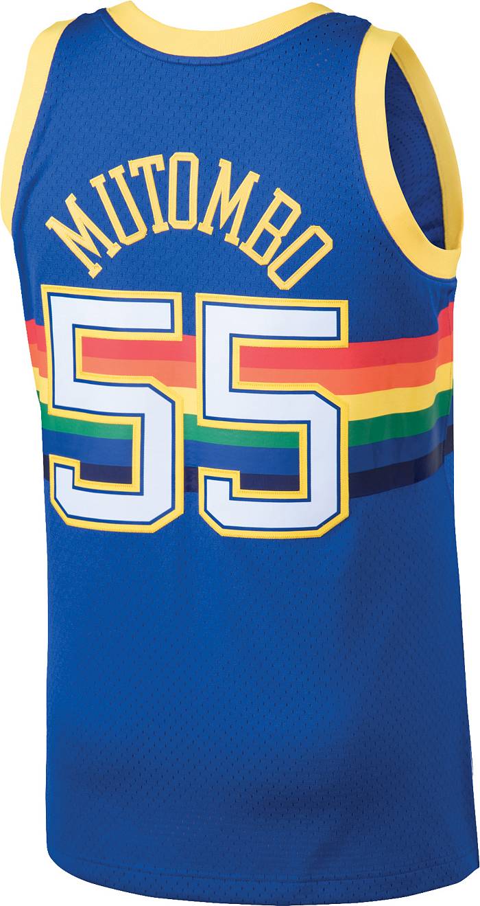 Dikembe Mutombo Philadelphia 76ers Jersey Mens XL Champion Blue #55 |  SidelineSwap