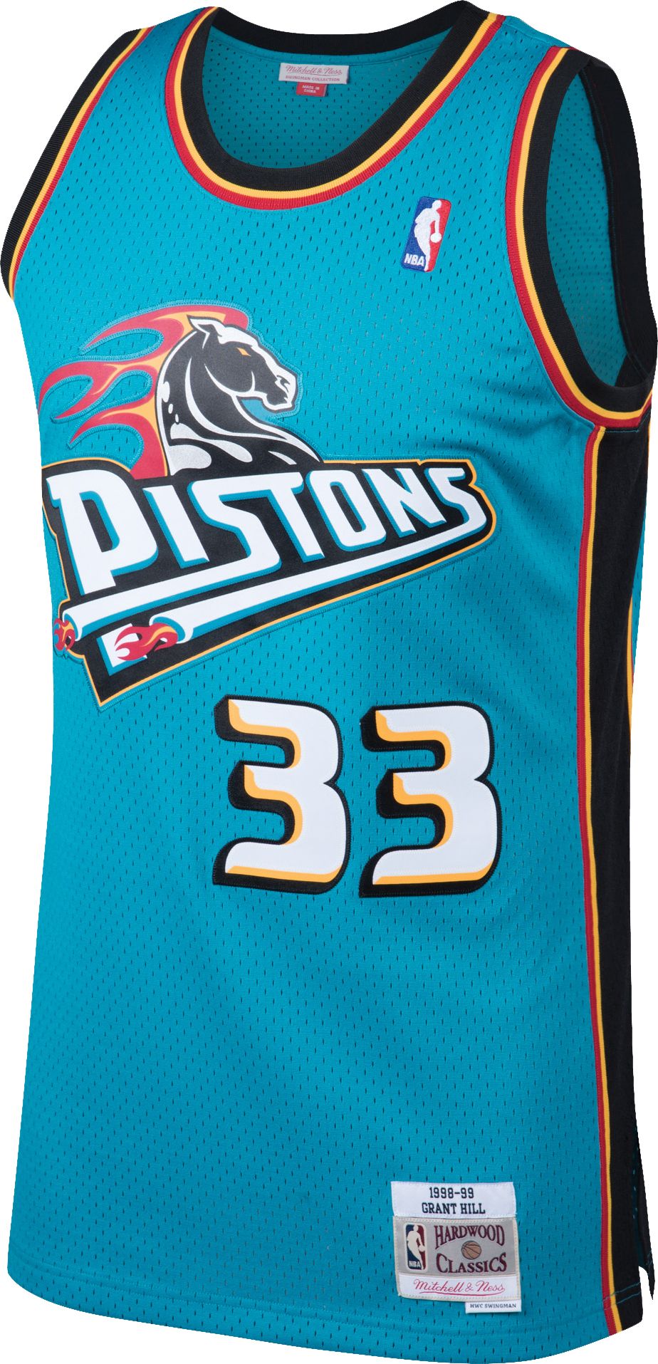 Mitchell & Ness Men's Detroit Pistons Grant Hill #33 Swingman Jersey