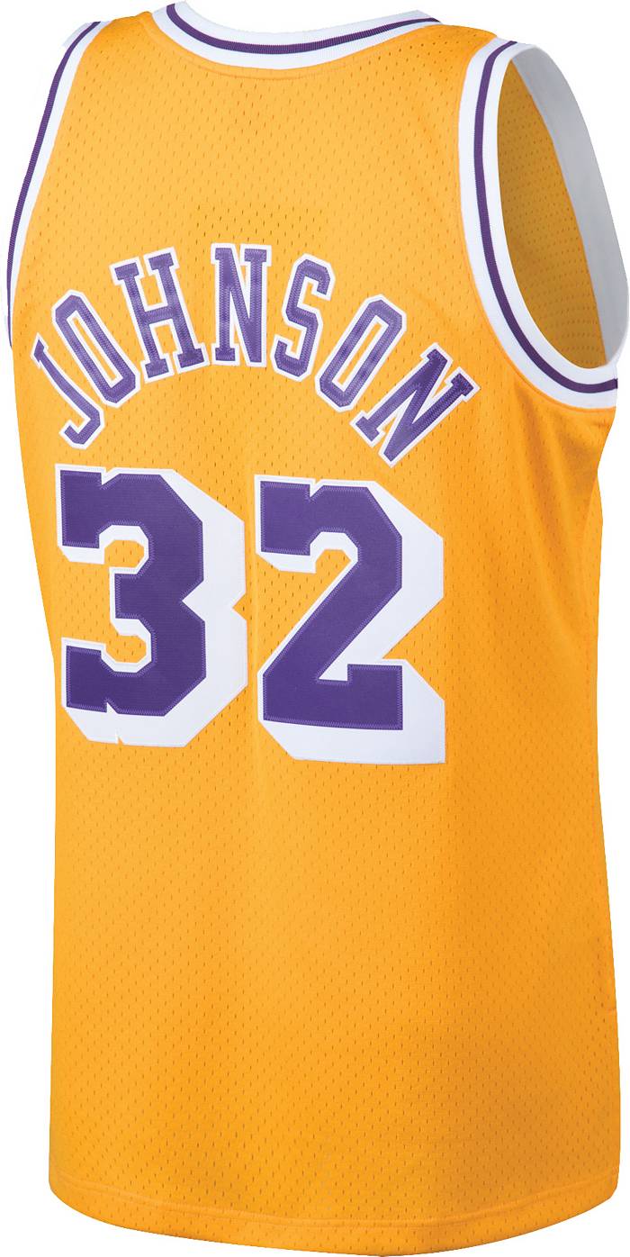 Mitchell And Ness NBA Swingman Jersey Lakers Johnson Purple White (Men –  Sports Connection