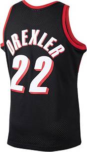 Men's Mitchell & Ness Clyde Drexler Black Portland Trail Blazers Mesh T-Shirt Size: Small