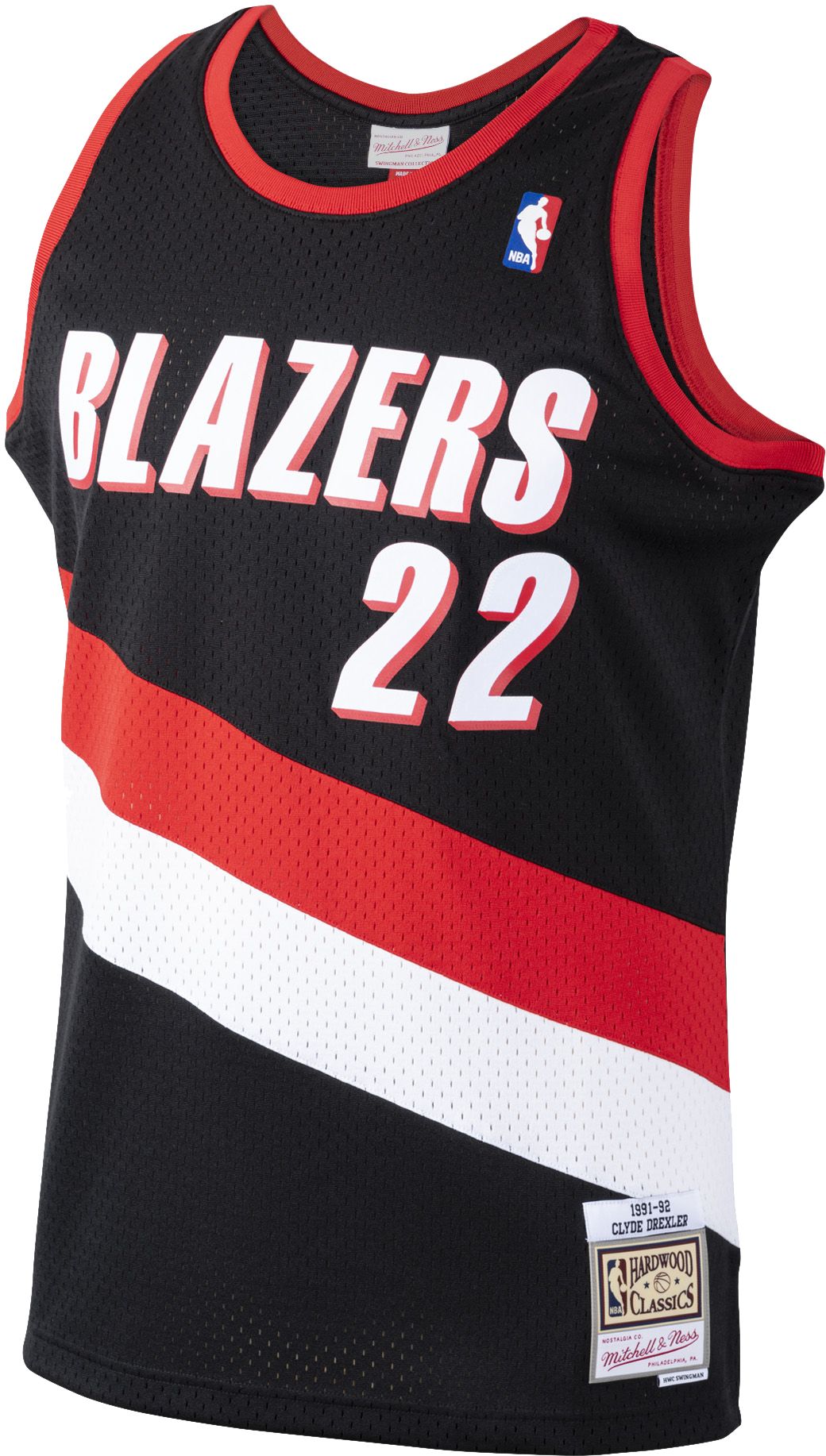 Clyde Drexler red and black jersey