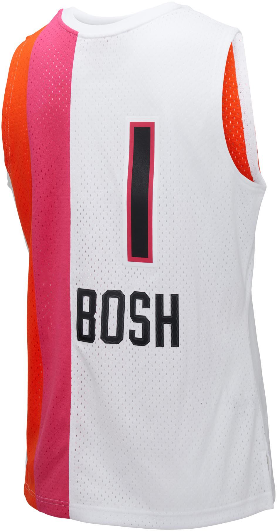 Mitchell & Ness Men's 2011 Miami Heat Chris Bosh #1 White Hardwood Classics Swingman Jersey product image