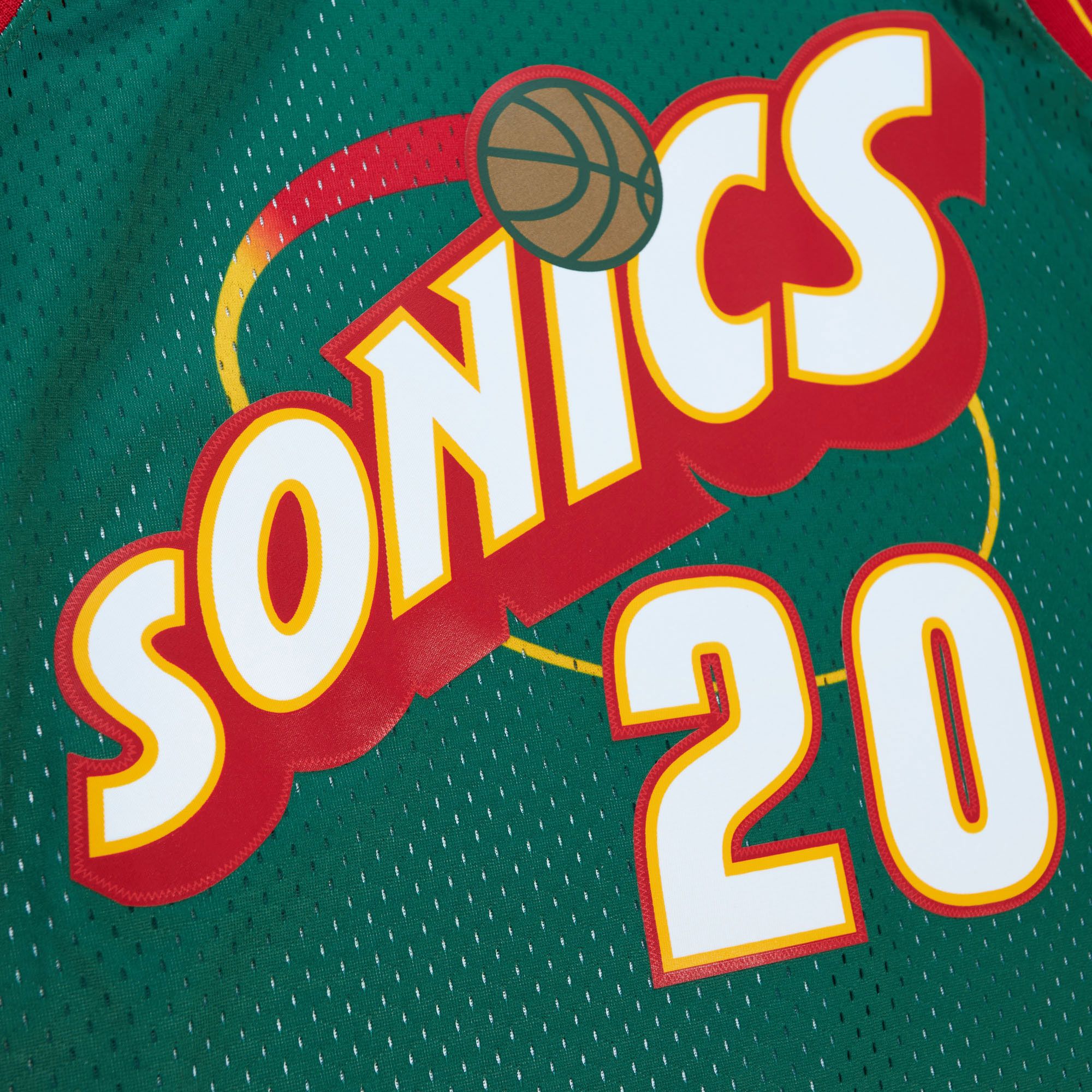 Mitchell & Ness Adult 1994-1995 Seattle SuperSonics Gary Payton #20 Green Hardwood Classics Replica Jersey product image