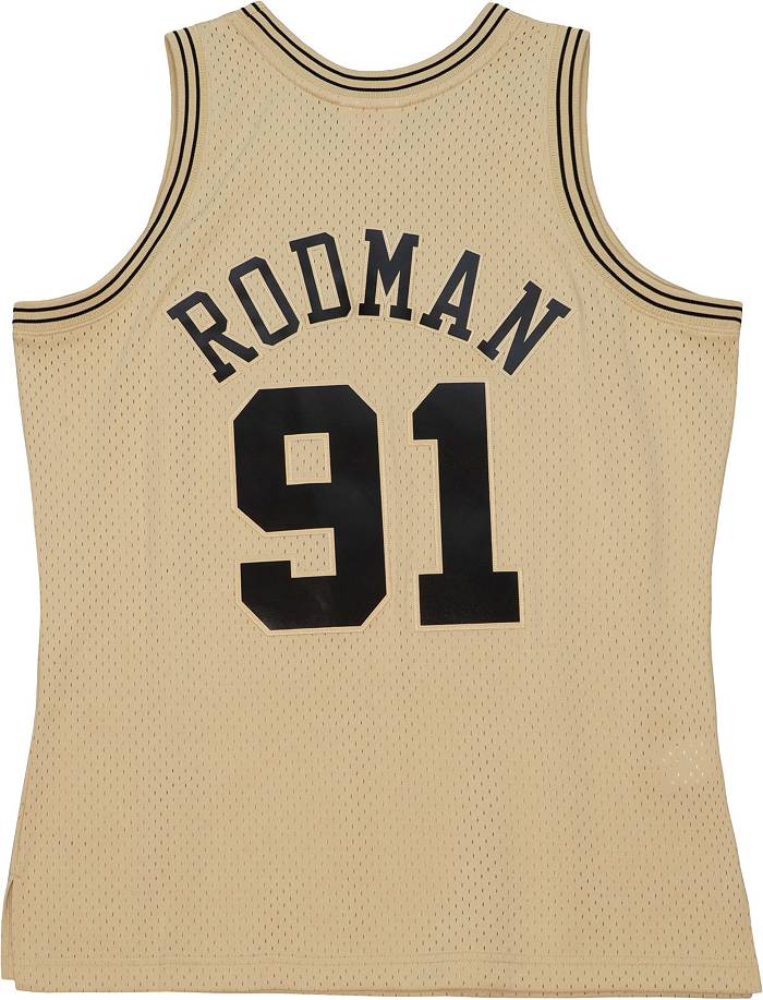 Mens 91 Dennis Rodman Authentic Swingman Jersey Retro 1998 99 Los