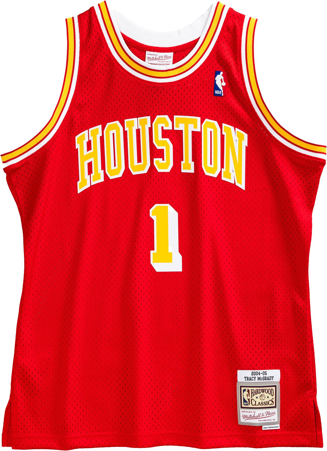 Mitchell & Ness Men's 2004 Houston Rockets Tracy McGrady #1 Red Hardwood Classics Swingman Jersey product image