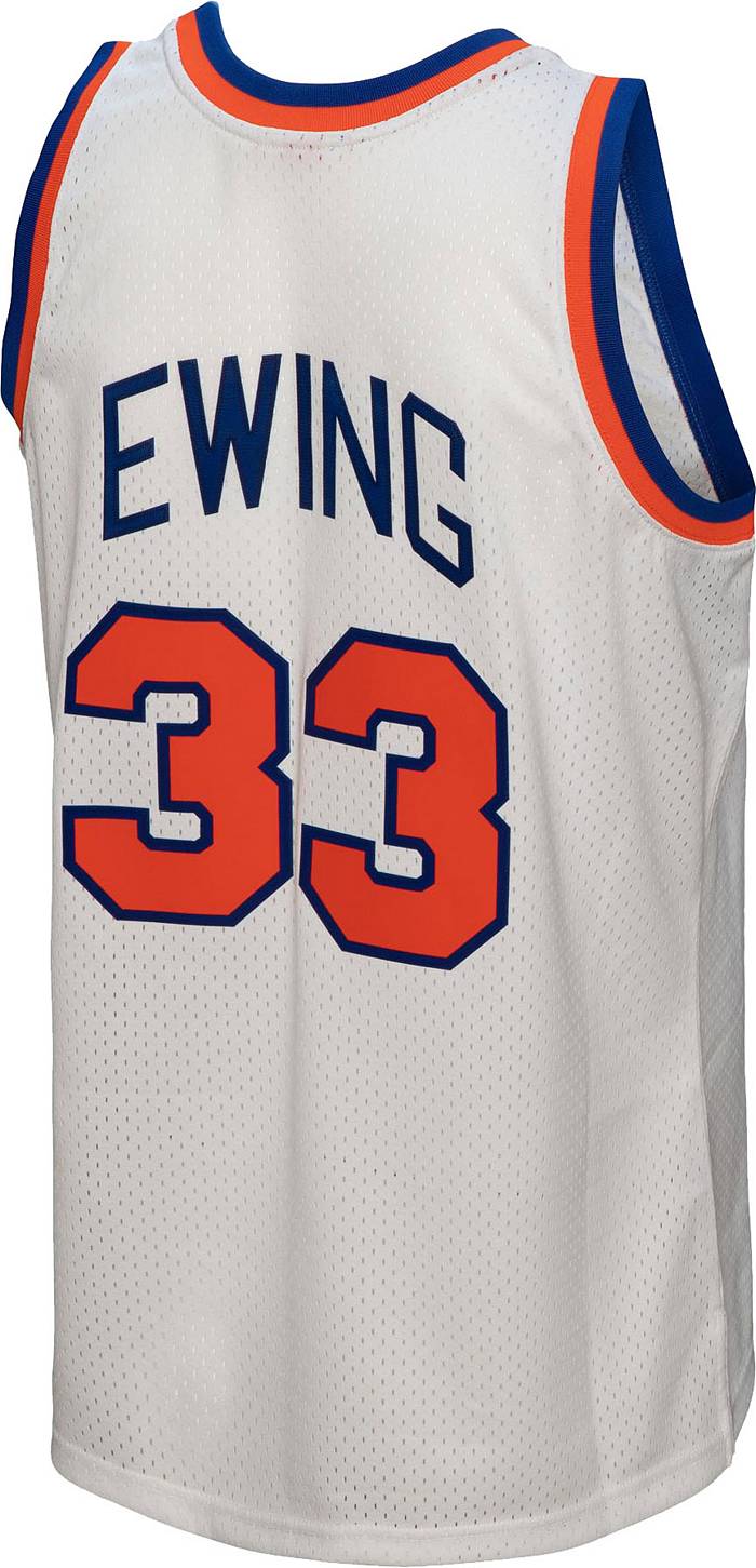 New York Knicks Patrick Ewing Autographed White Authentic Mitchell & Ness  1985-86 HWC Swingman Jersey Size XL Beckett BAS Witness Stock #214821 -  Mill Creek Sports