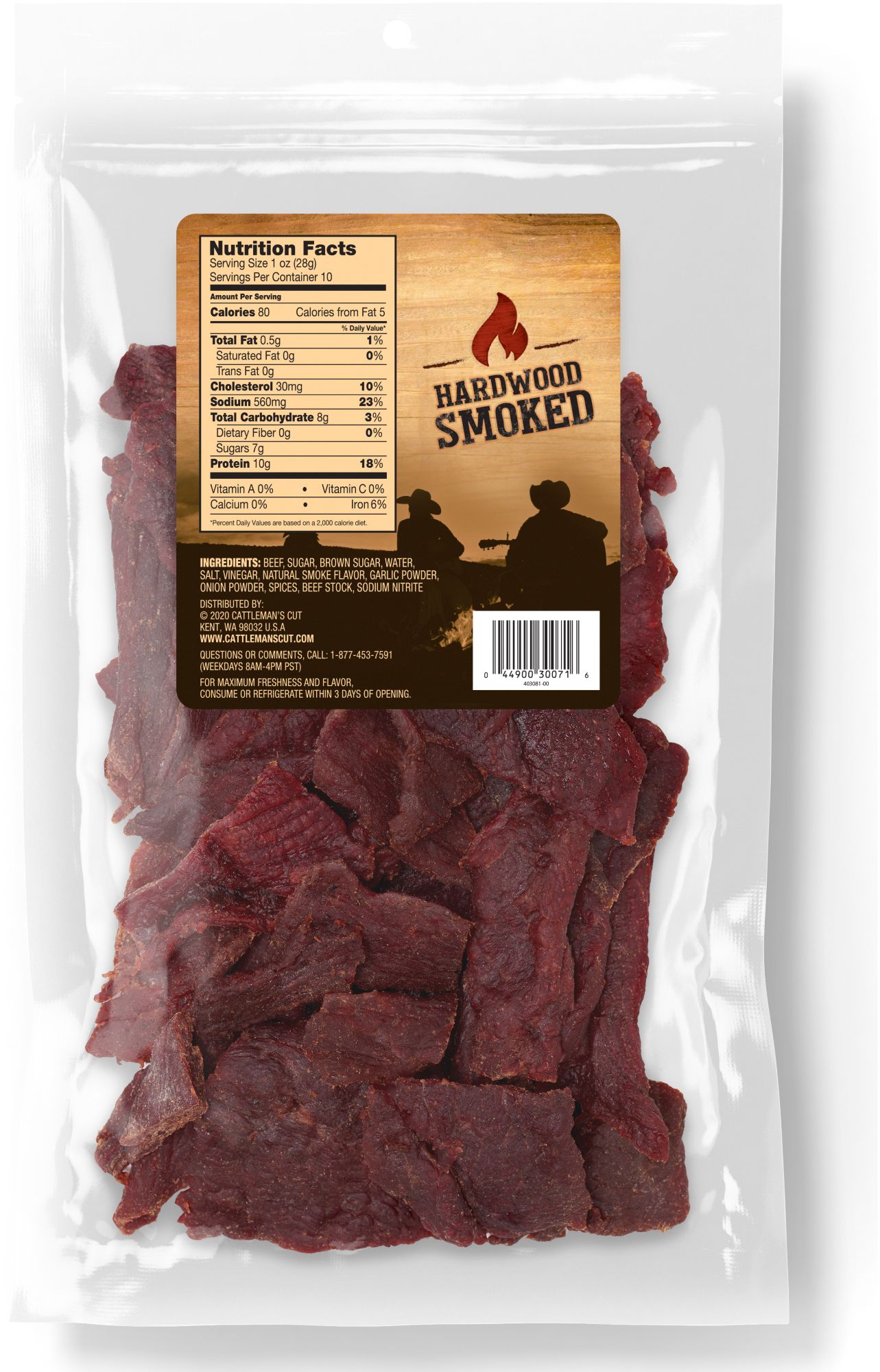 Cattleman's Cut 10 oz. Hardwood Smoked Beef Jerky product image
