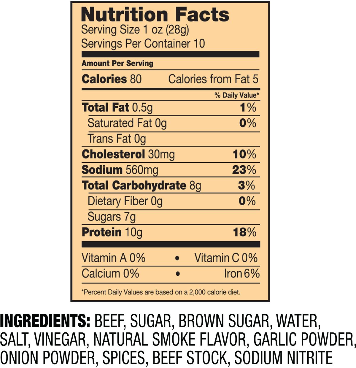 Cattleman's Cut 10 oz. Hardwood Smoked Beef Jerky product image
