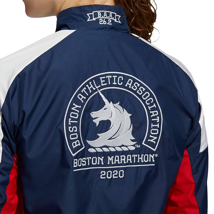 Adidas Men's Boston Marathon 125th Celebration Jacket , Blue/Yelow