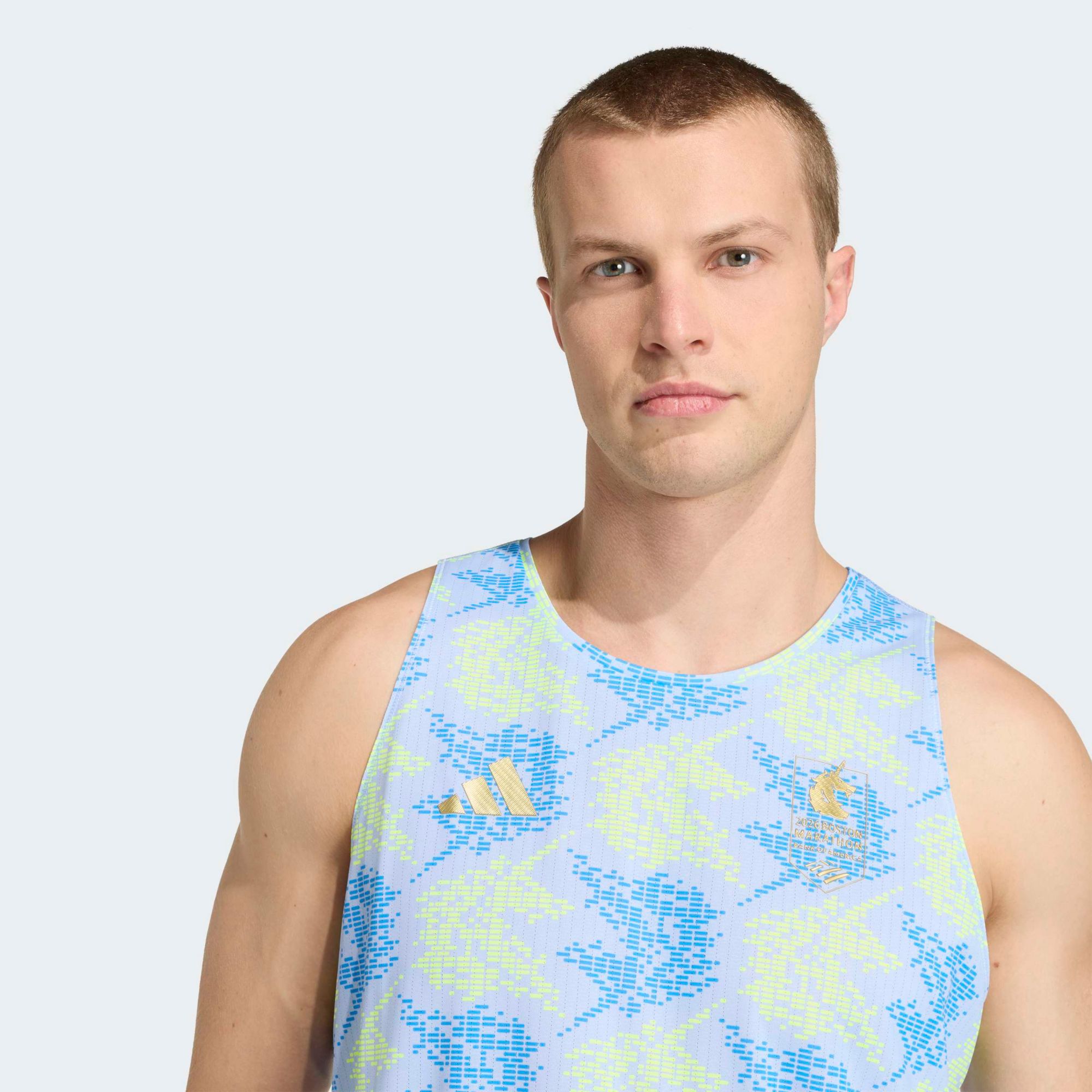 adidas Men's Boston Marathon 2026 Allover Print Tank Top product image