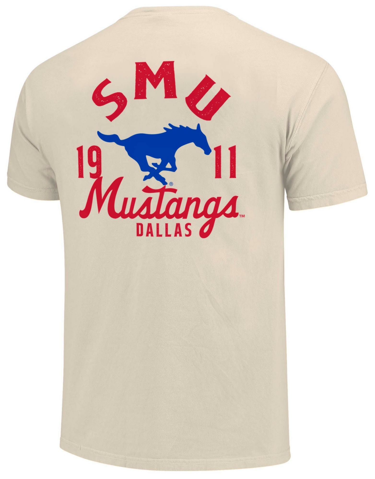 Image One Men's Southern Methodist Mustangs Ivory T-Shirt product image