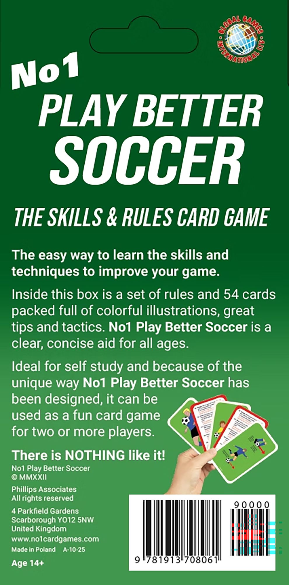 No1 Play Better Soccer Card Game product image