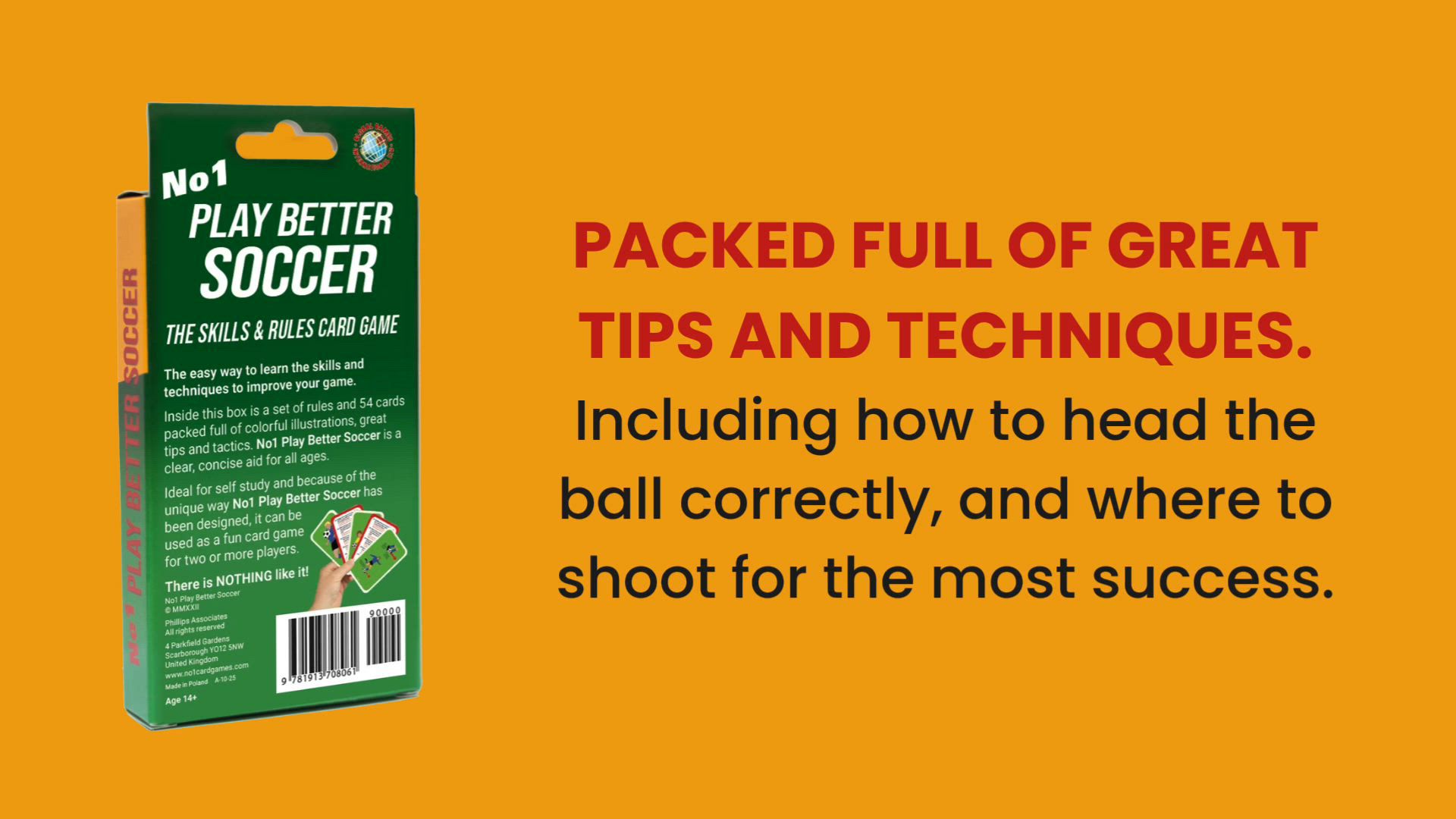 No1 Play Better Soccer Card Game product