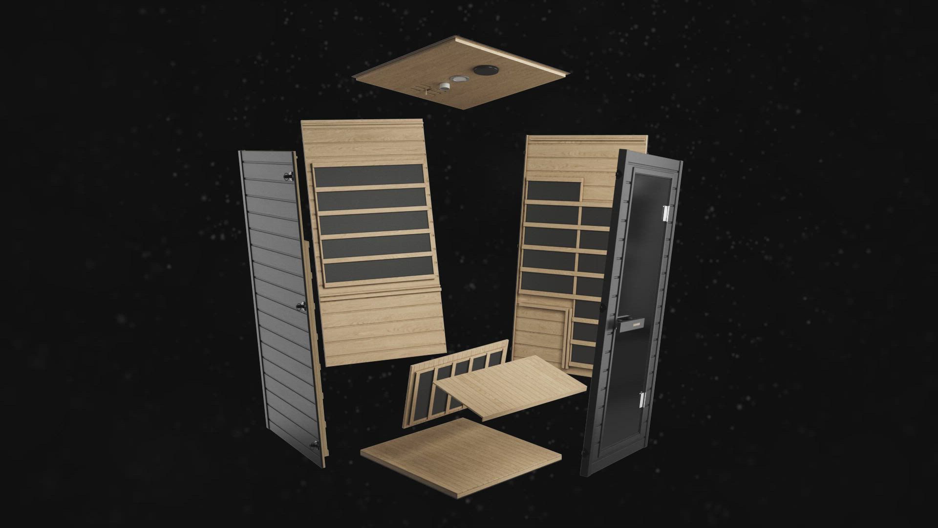 SAUNABOX Solara 1-Person Wooden Infrared Sauna product