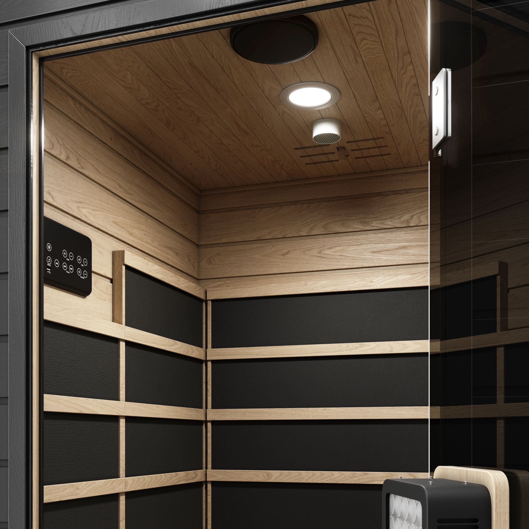 SAUNABOX Solara 1-Person Wooden Infrared Sauna product image