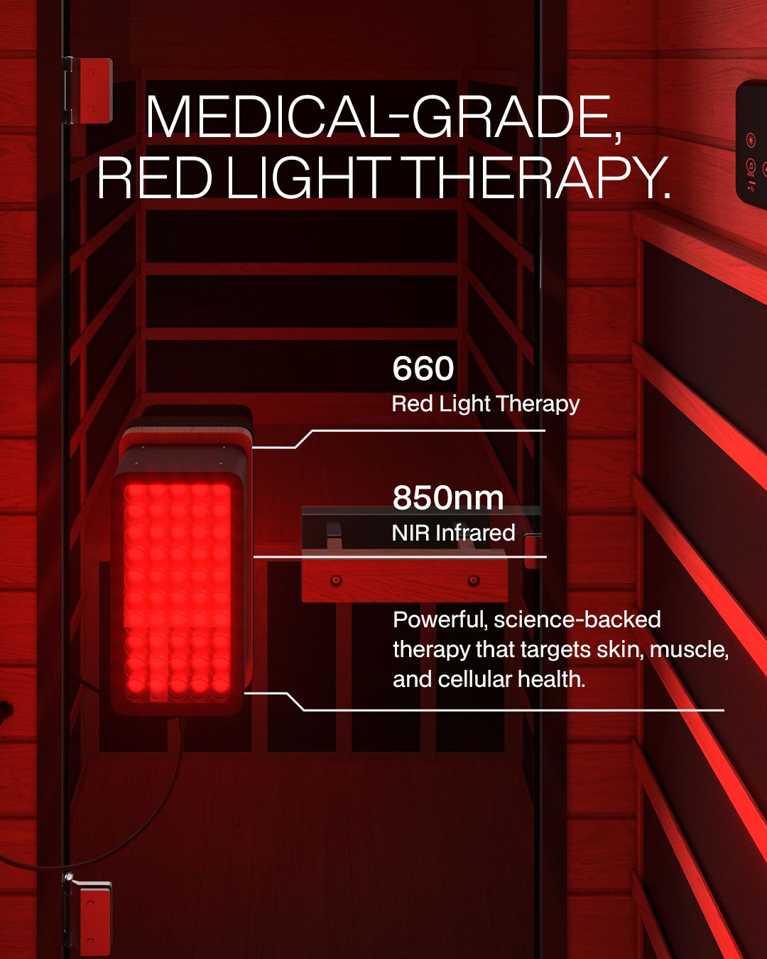 SAUNABOX Solara 1-Person Wooden Infrared Sauna product image