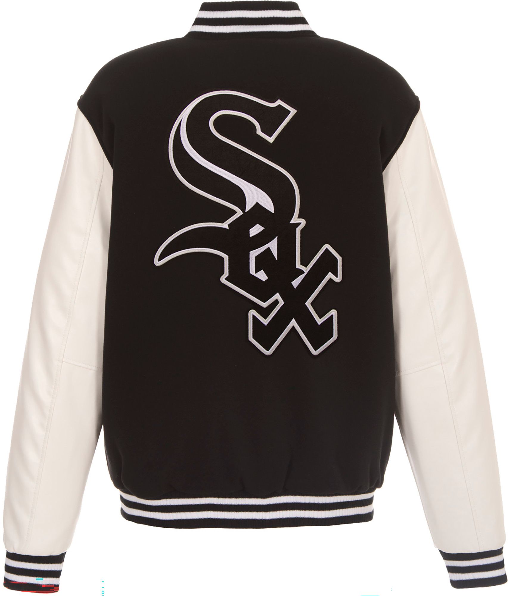 JH Design Men's Chicago White Sox Black Reversible  Varsity Jacket product image