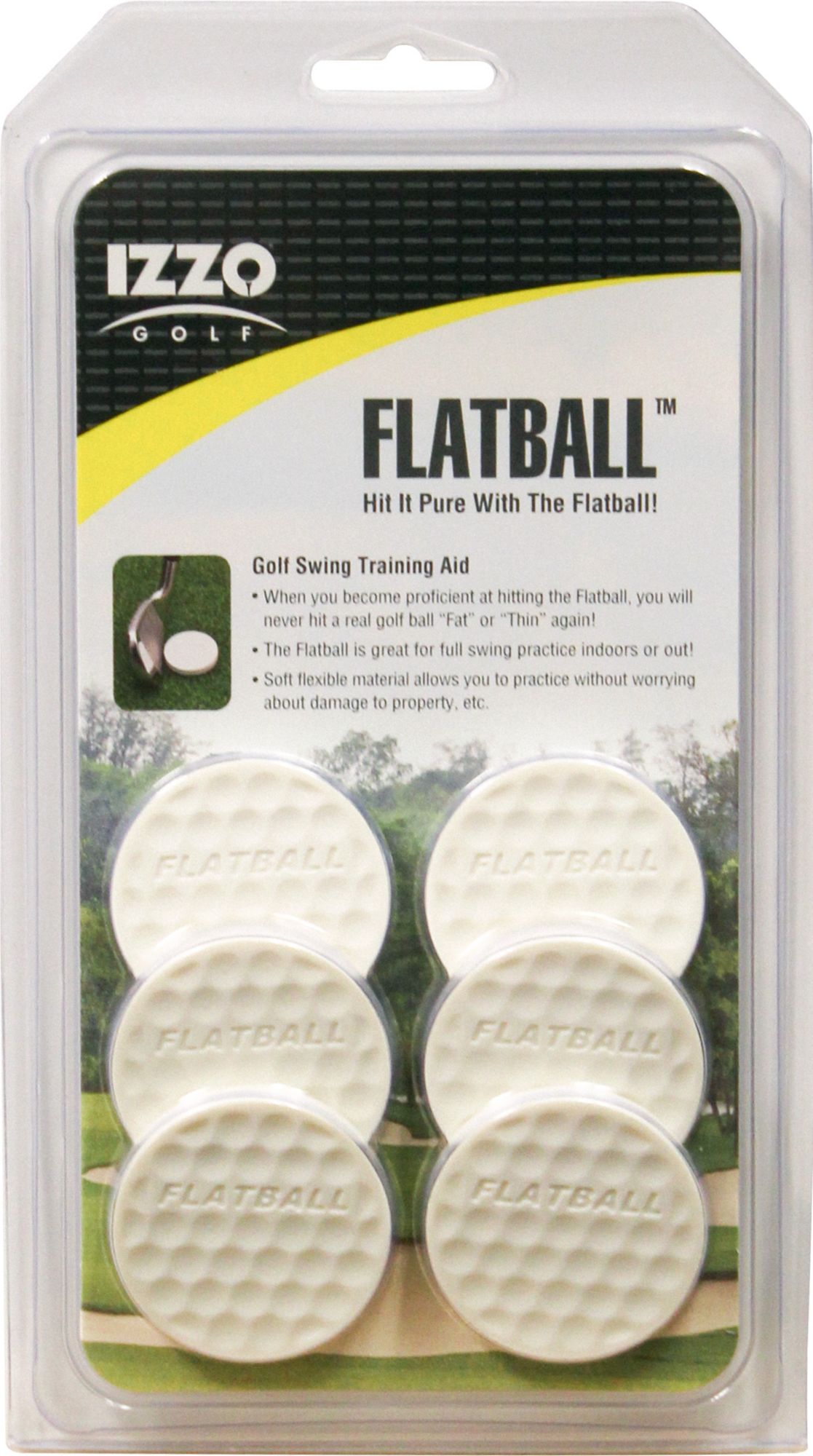 IZZO Flatball Golf Swing Training Aid - 6 Pack