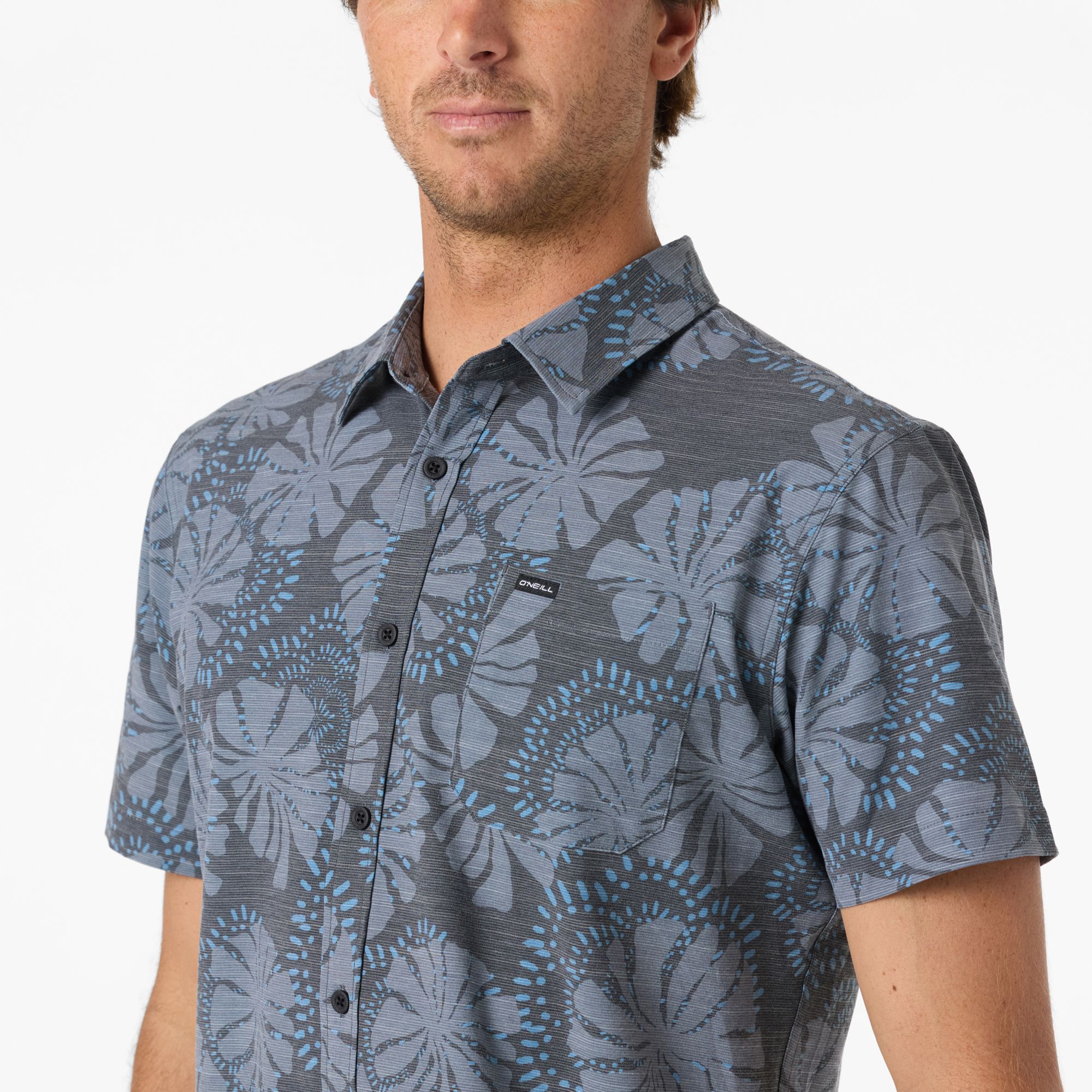O'Neill Men's UPF Slub Standard Short Sleeve Woven Shirt product image