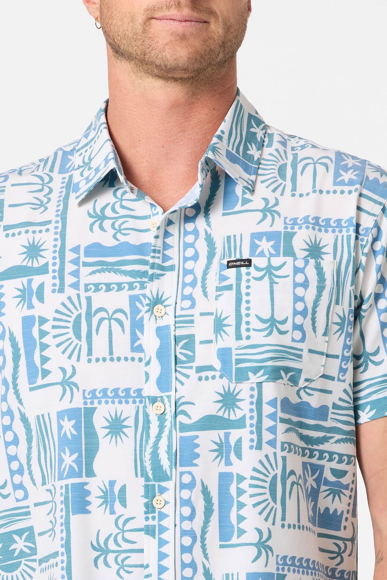 O'Neill Men's UPF Slub Standard Short Sleeve Woven Shirt product image