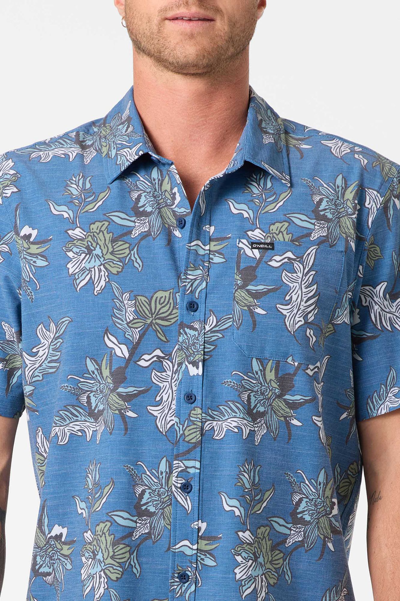 O'Neill Men's UPF Slub Relaxed Short Sleeve Woven Shirt product image