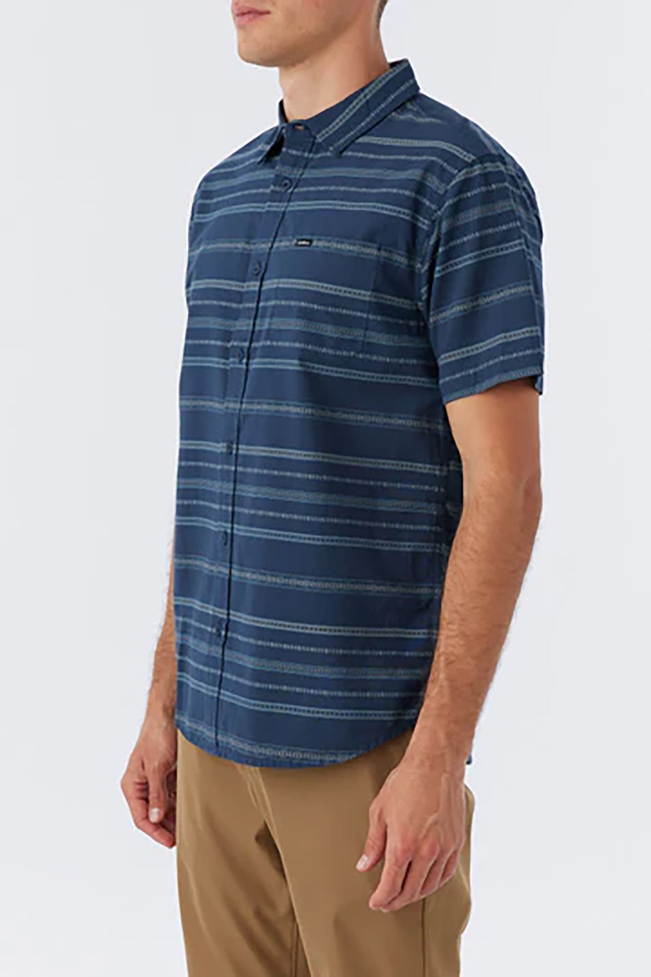 O'Neill Men's Seafaring Stripe Standard Short Sleeve Shirt