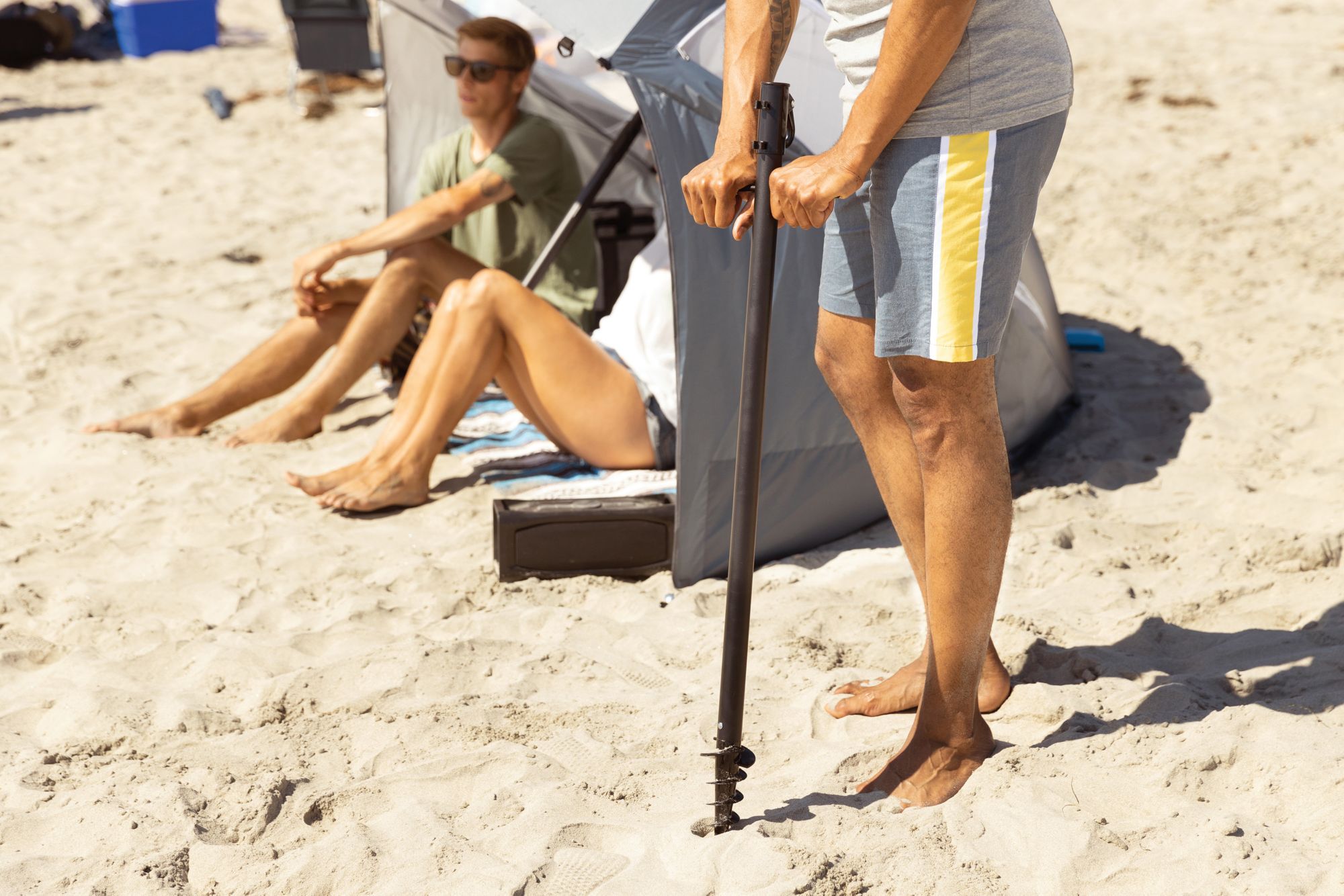 Sport-Brella 8' Premiere Umbrella with Freestand Base and Auger for Sand product image