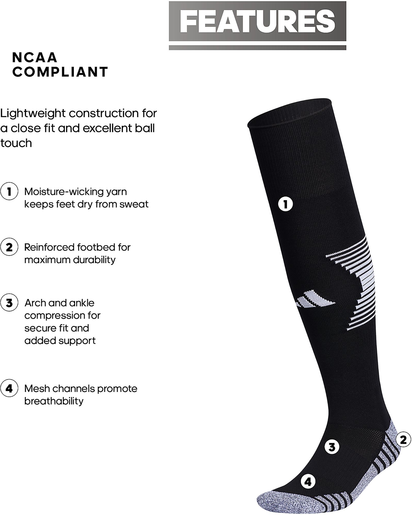 adidas Team Speed 4 Soccer OTC Sock product image