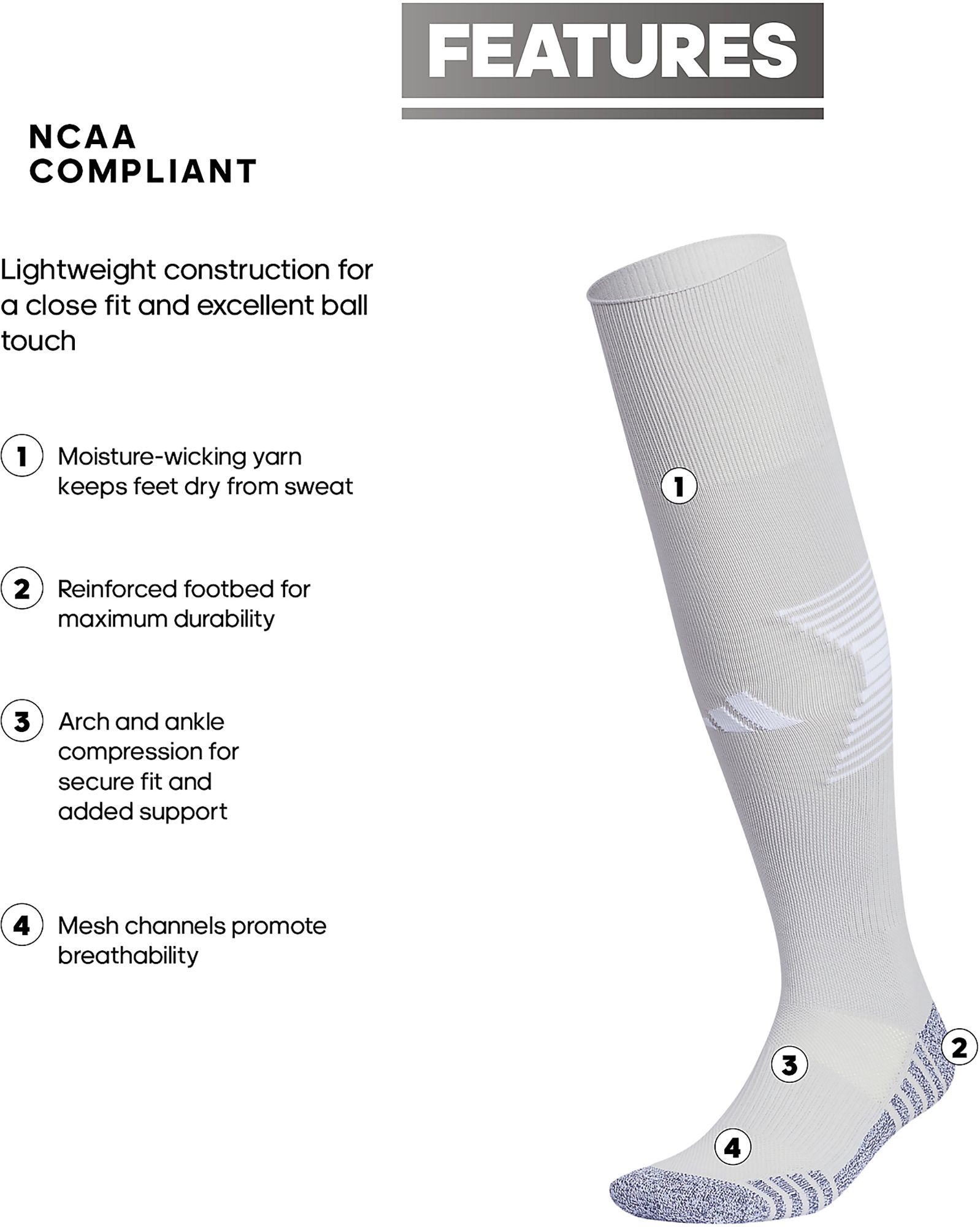 adidas Team Speed 4 Soccer OTC Sock product image