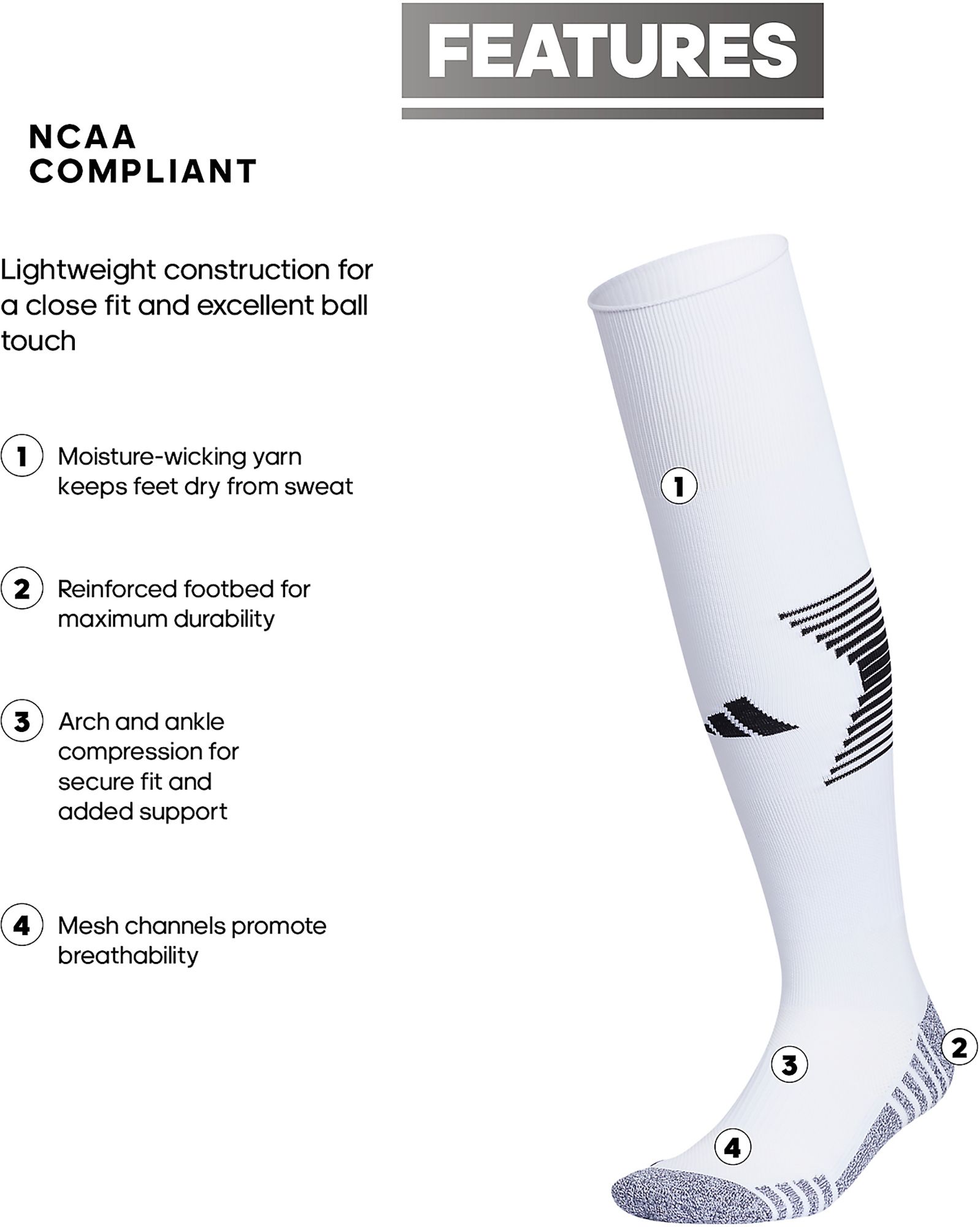 adidas Team Speed 4 Soccer OTC Sock product image