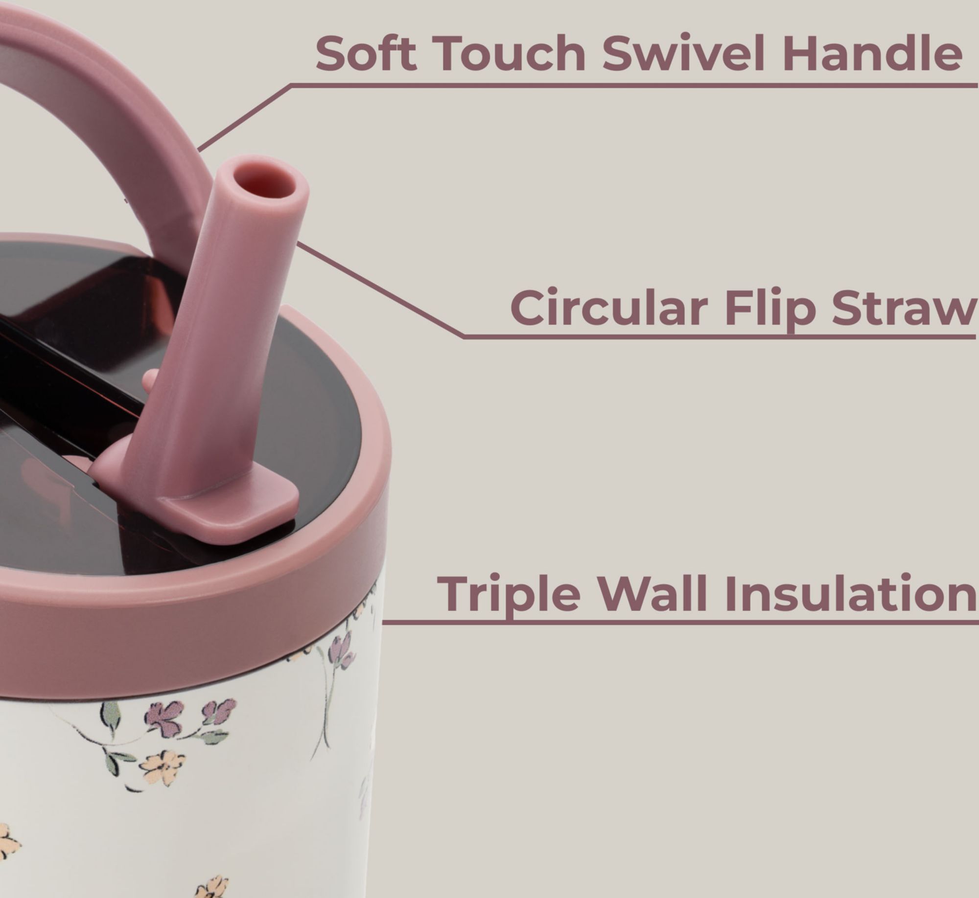 HYDROJUG 32 oz. Sport Bottle with Premium Finish - Flora product image