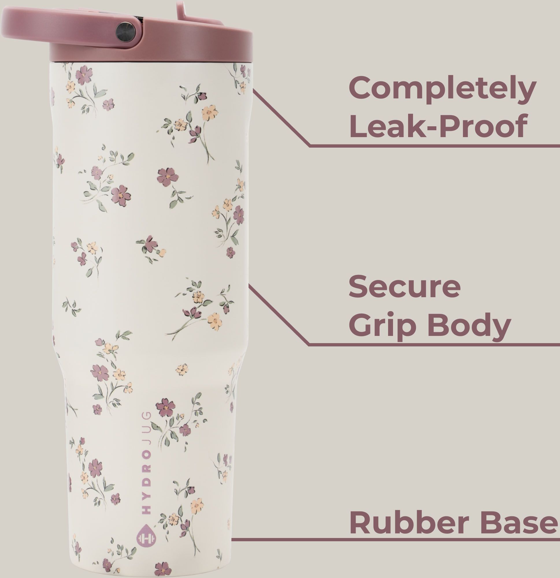 HYDROJUG 32 oz. Sport Bottle with Premium Finish - Flora product image