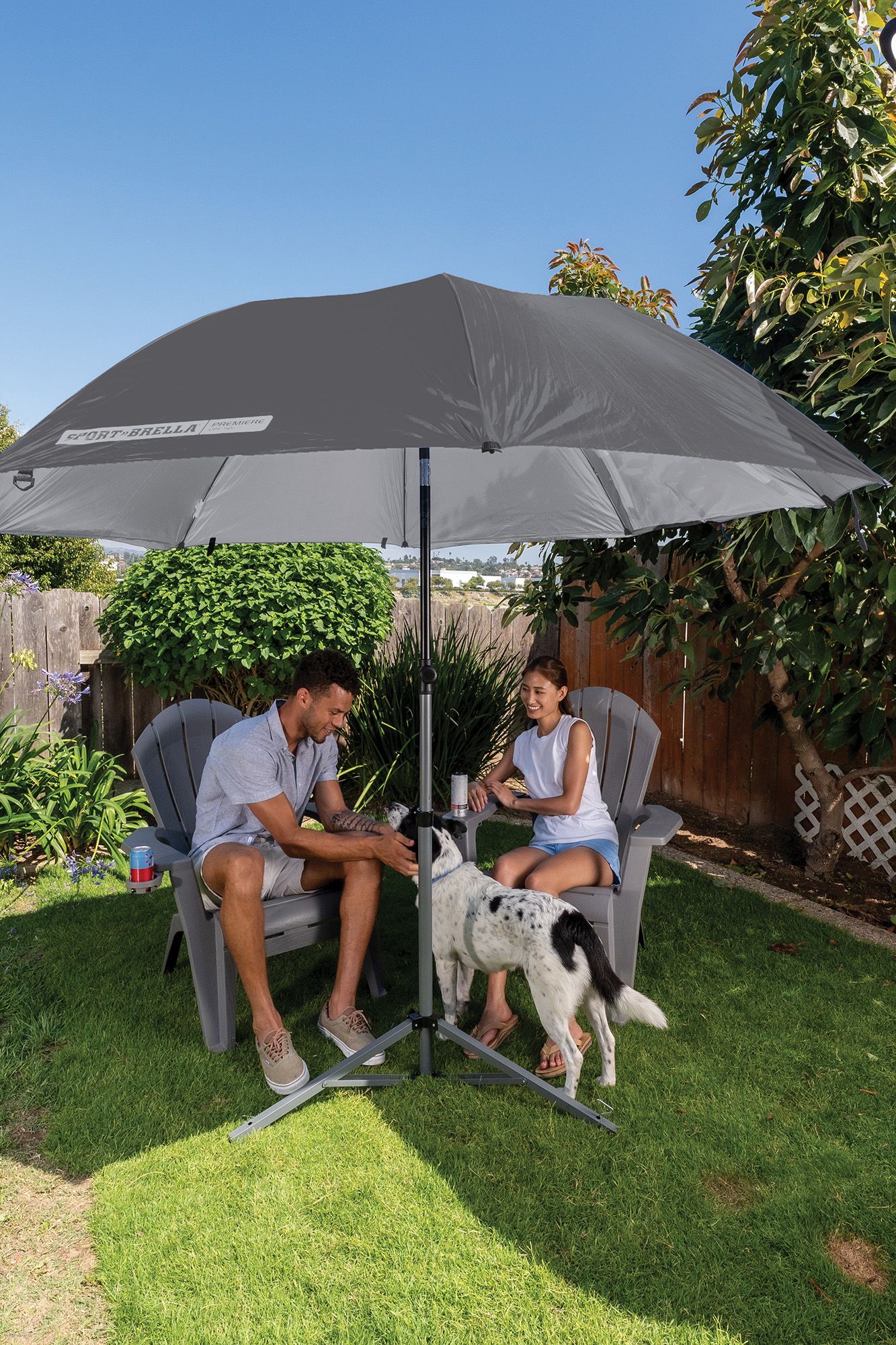 Sport-Brella 8' Premiere Umbrella with Freestand Base and Auger for Sand product image