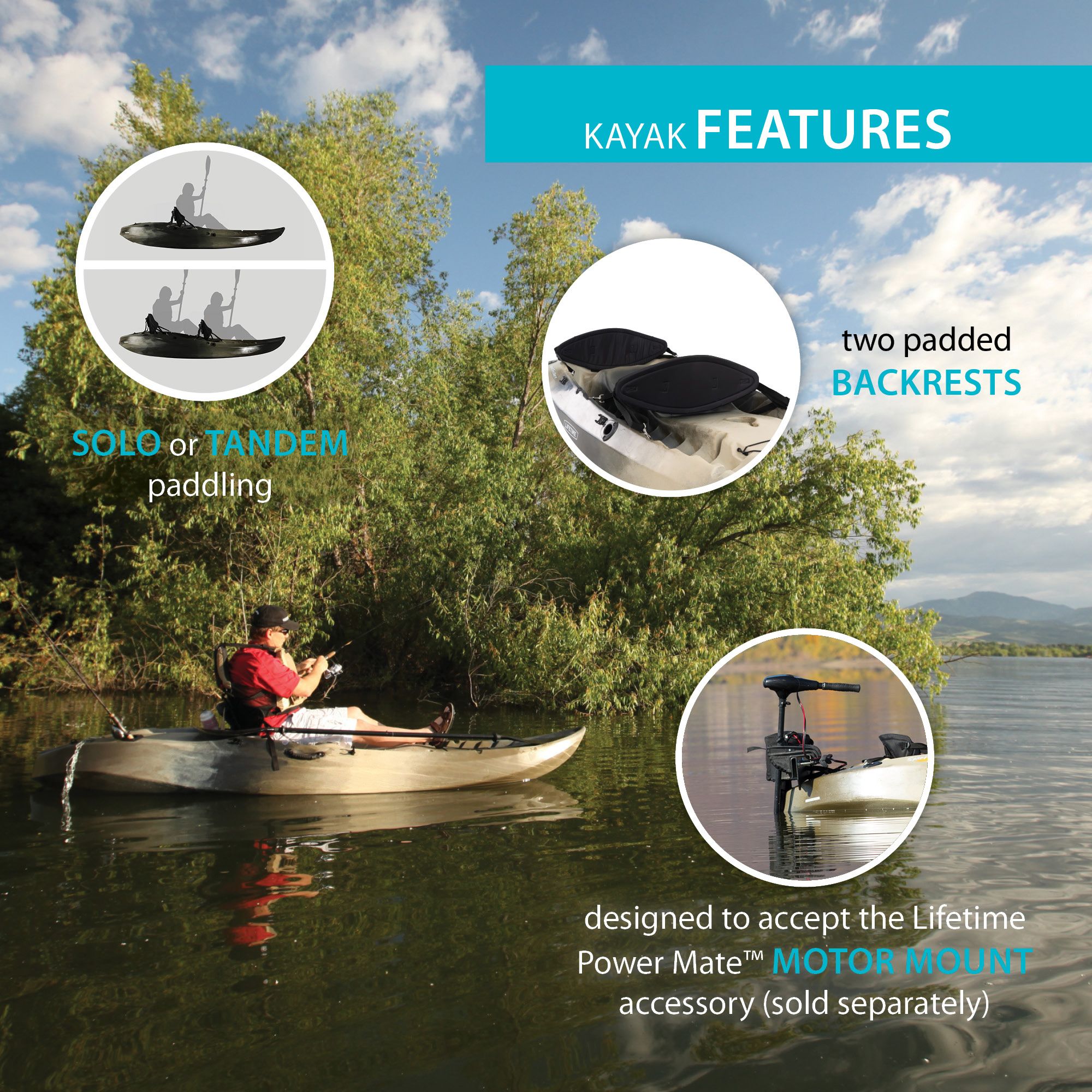 Lifetime Sport Fisher 100 Tandem Angler Kayak product image