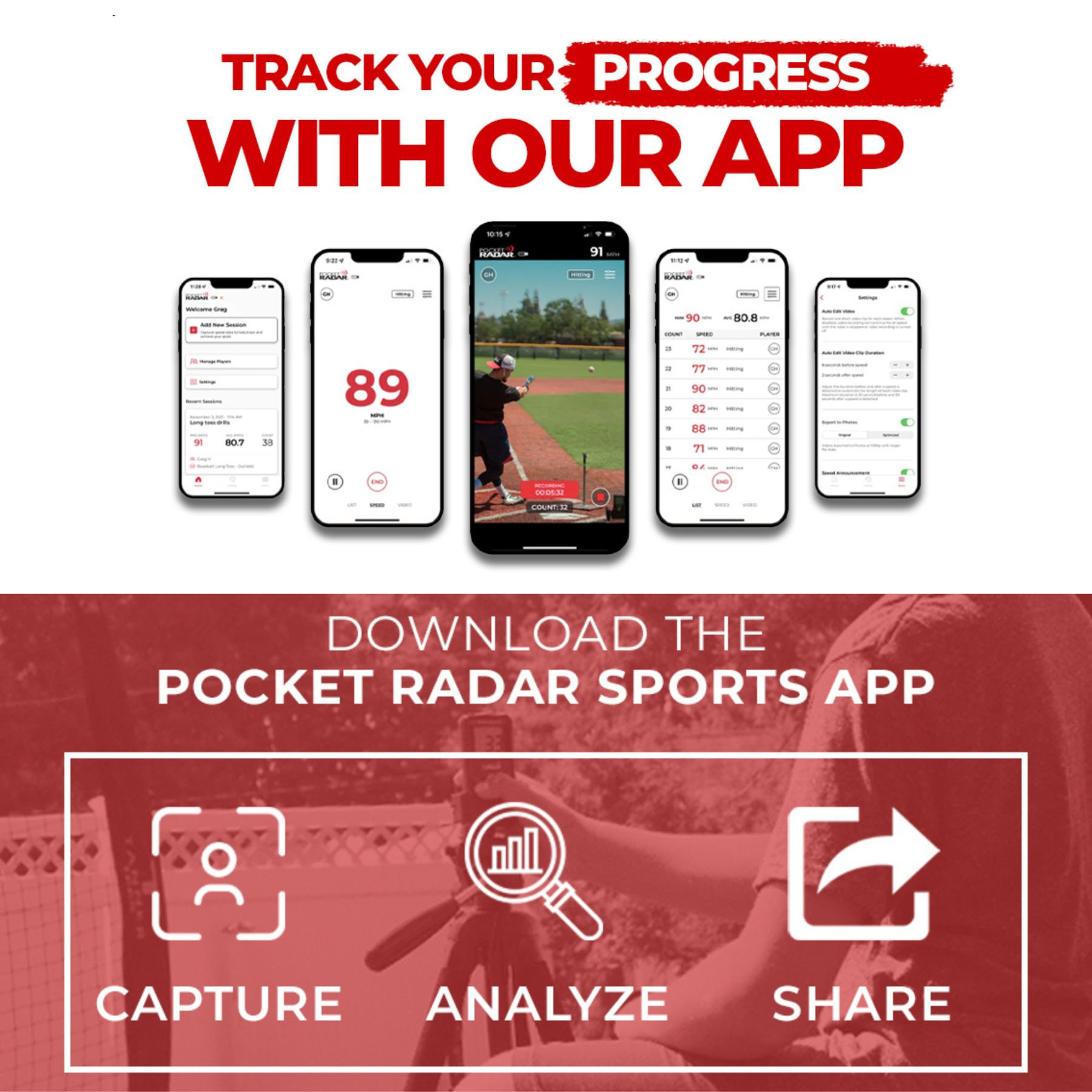 Pocket Radar Smart Coach (Connects with GameChanger) product image