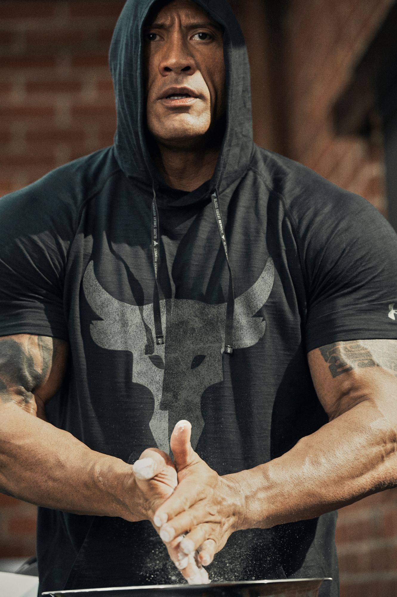 Under Armour Men's Project Rock Charged Cotton Short Sleeve Hoodie product image