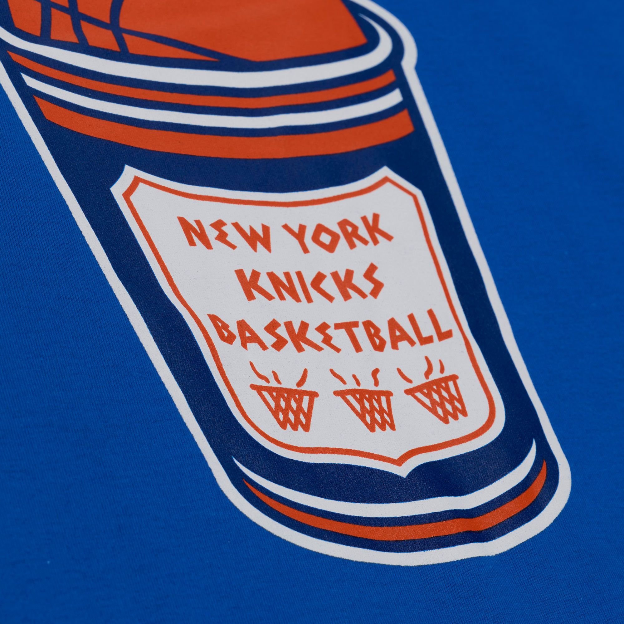 Mitchell & Ness Adult New York Knicks Blue Coffee T-Shirt product image