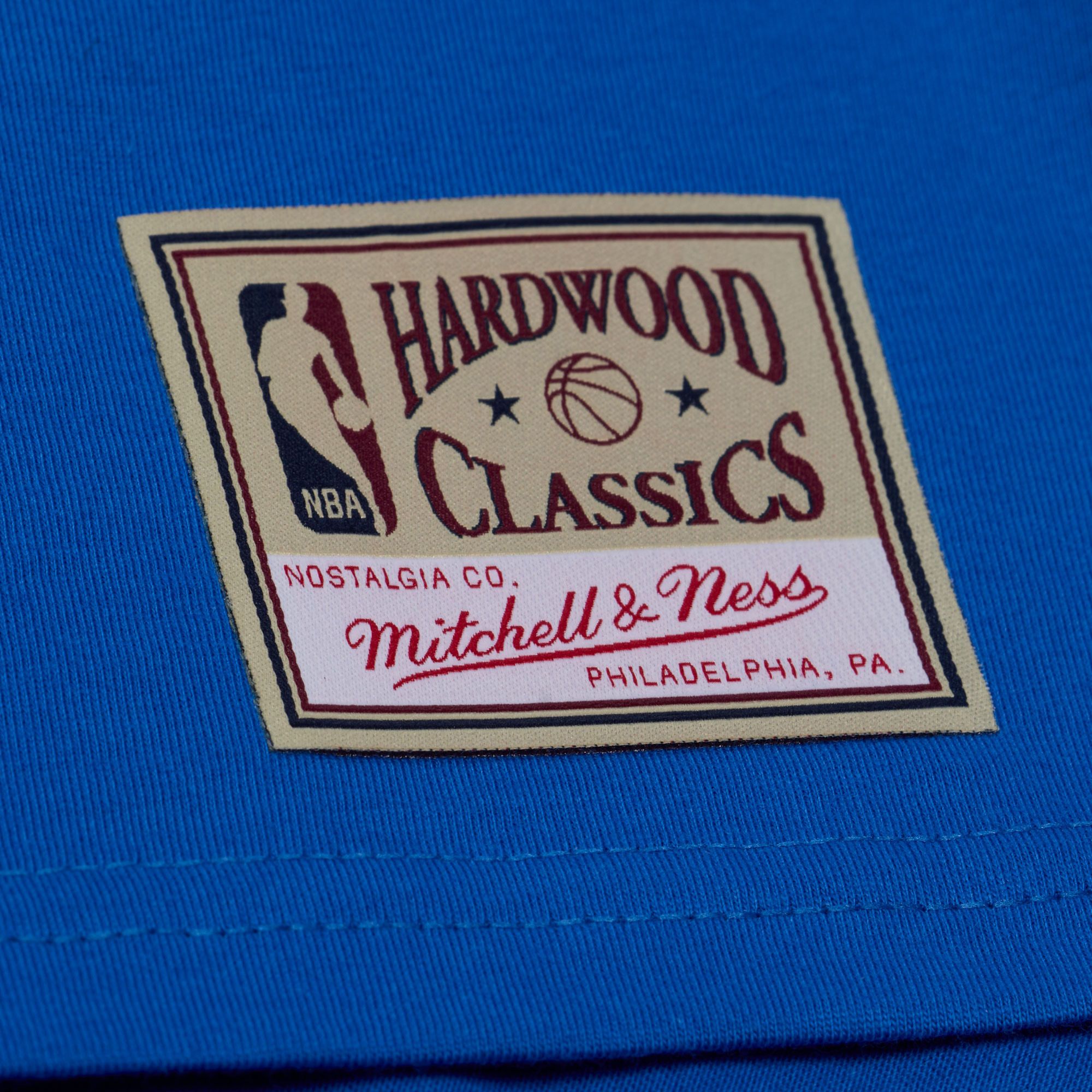 Mitchell & Ness Adult New York Knicks Blue Coffee T-Shirt product image