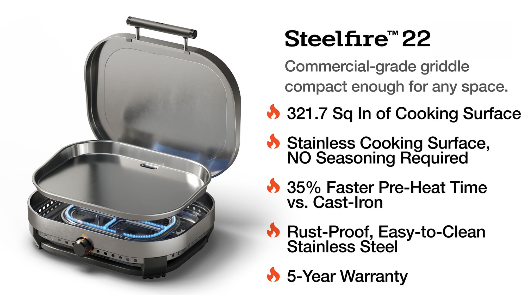 Solo Stove Steelfire 22" Stainless Griddle product image