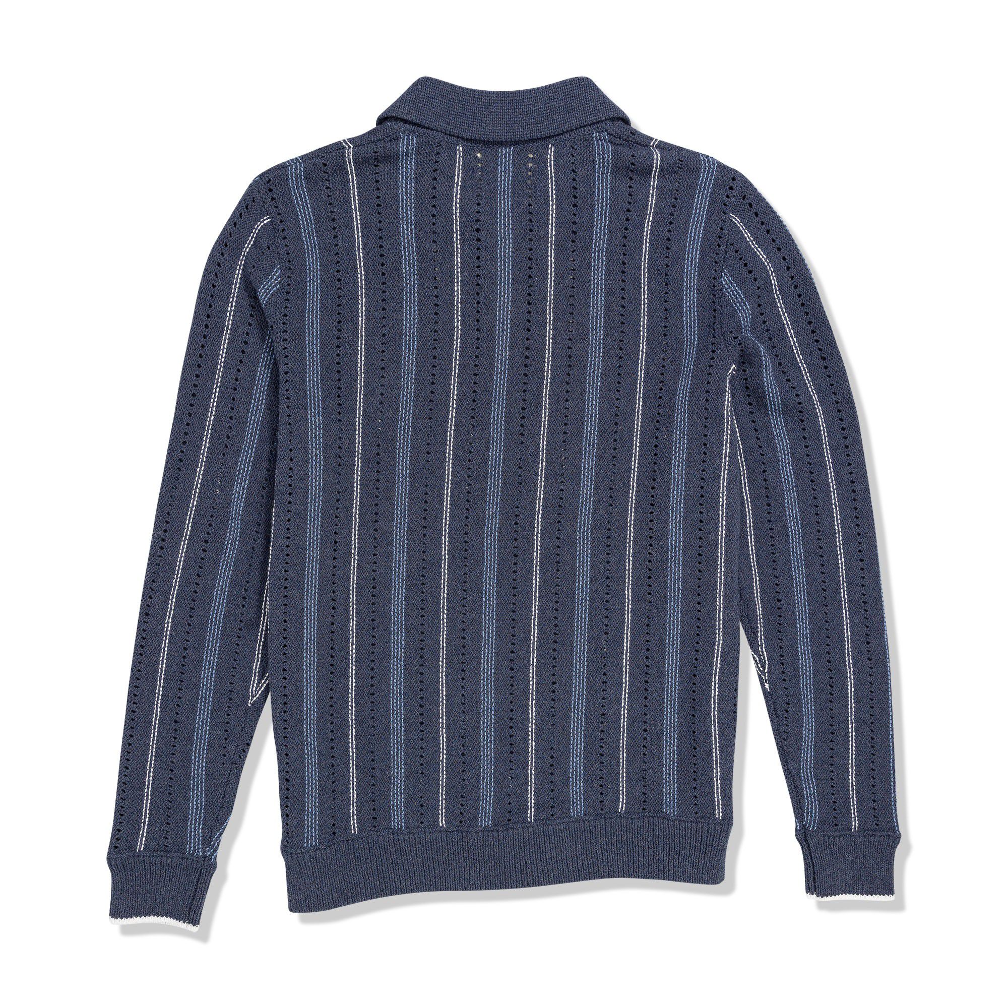 Draw & Fade Women's Stripe Long Sleeve Sweater Golf Polo product image