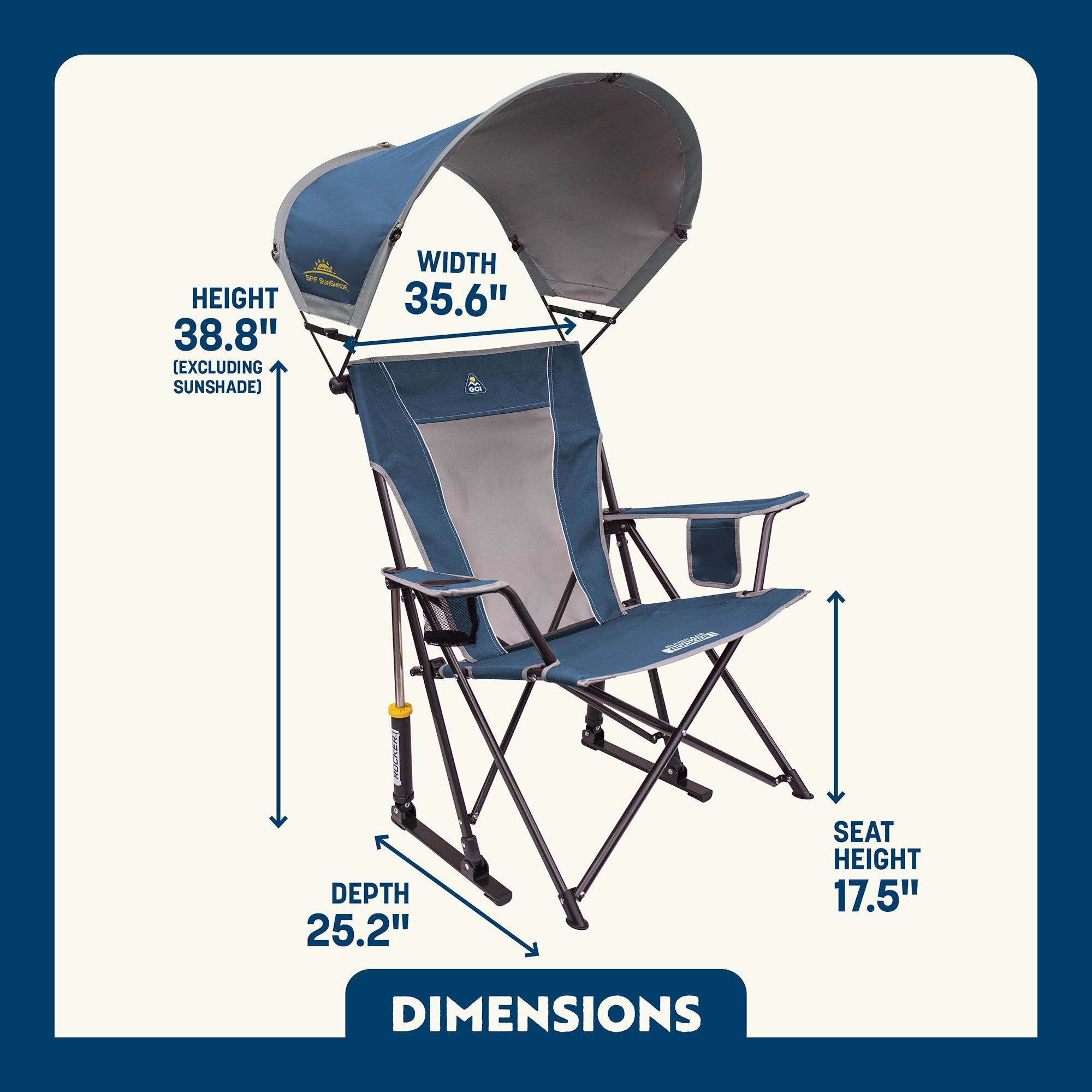 GCI Outdoor SunShade Comfort Pro Rocker Chair product image
